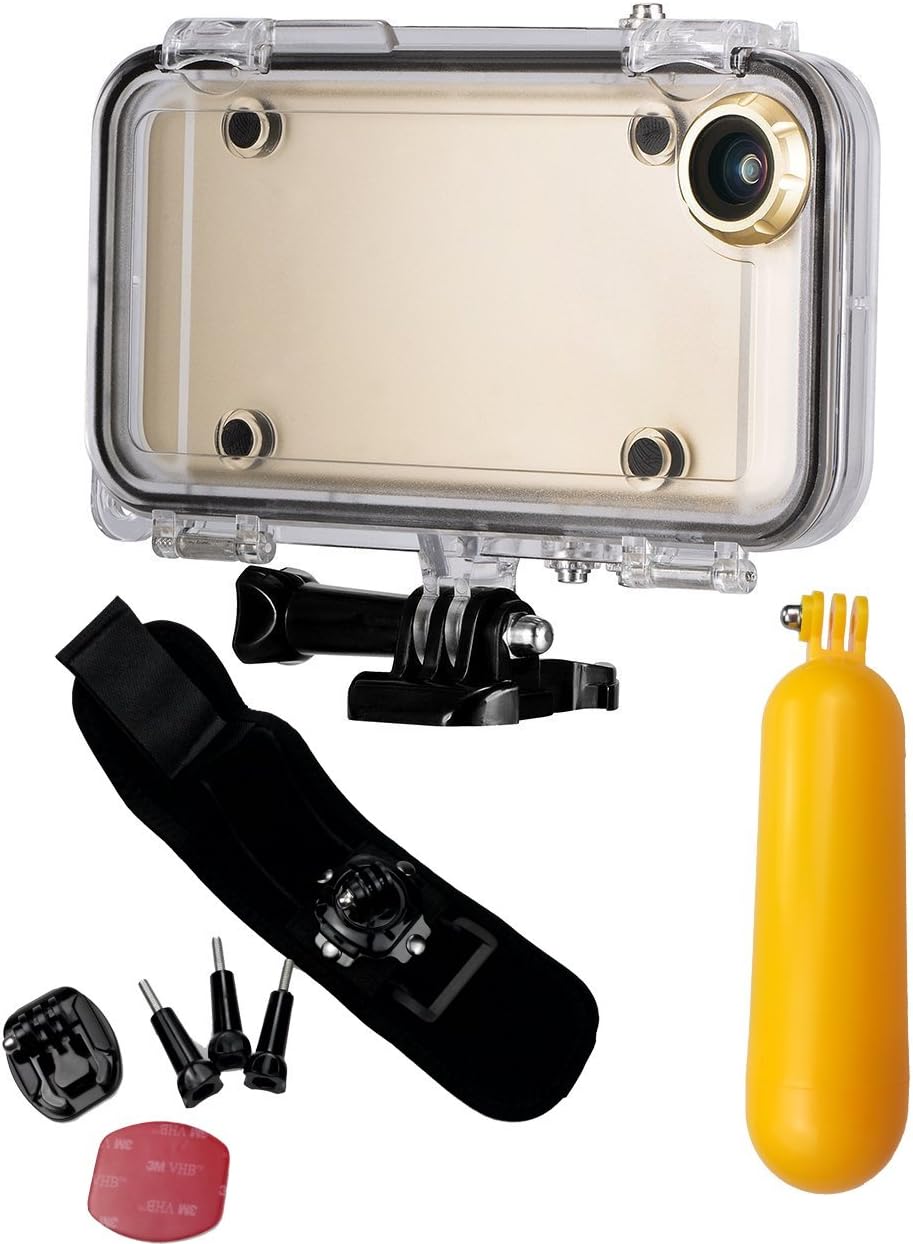 iPhone 5s 5 SE Waterproof Case with 170° Wide Angle Lens Perfect for Swimming, Boating, Fishing, Skiing Compatible with GoPro Adapter (for iphone SE/5 5S YTZ)