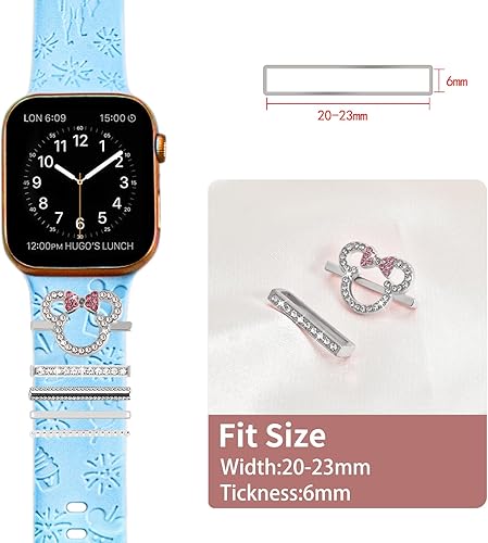 Miniatura 3 de Dijes para correa de reloj de dibujos animados (correa incluida) compatibles con Apple Watch de 1.496 pulgadas, 1.575 pulgadas, 1.614 pulgadas,
