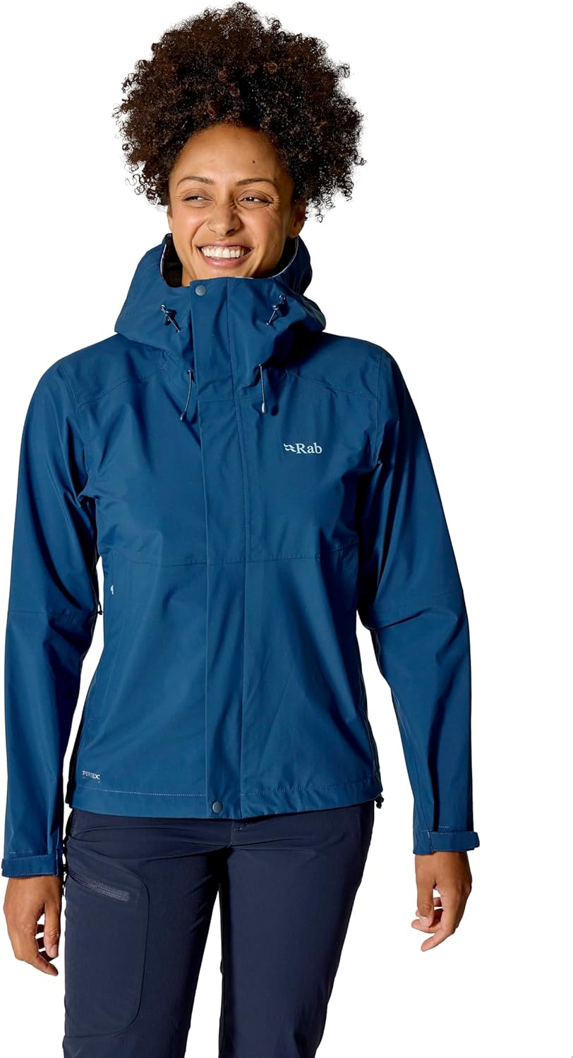 Rab Women's Firewall Jacket - Lightweight Waterproof Hooded Coat for Climbing & Hiking