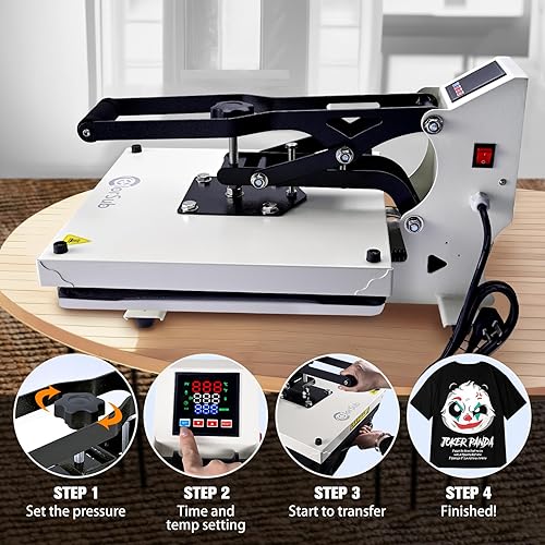 Miniatura 6 de ColorSub Máquina de prensa de calor para camiseta de 15 x 15, máquina de prensa de calor de calidad industrial digital Máquina de prensa de