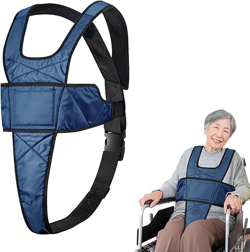 Datanly Cinturón de seguridad para silla de ruedas, chaleco de apoyo para el torso con correas ajustables, chaleco para silla de ruedas anticaídas