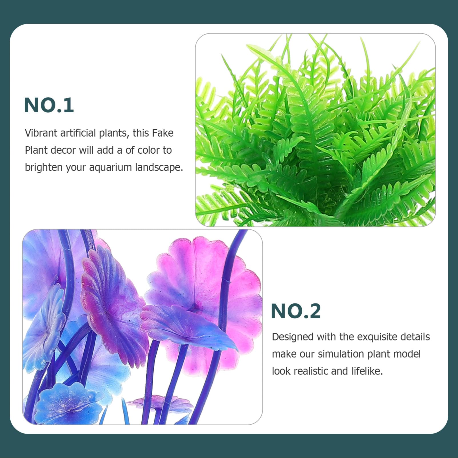 Sosoport 3 Ensembles Aménagement Paysager D'aquarium Réservoirs Bocal À Poisson Étang Décoration Terrarium Décoration Aquarium Plantes D'aquarium Décors D'aquarium Plastique 16 Pièces * 3