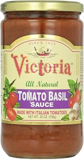 Victoria Tomato Basil Sauce, 24 Ounce (Pack of 5)