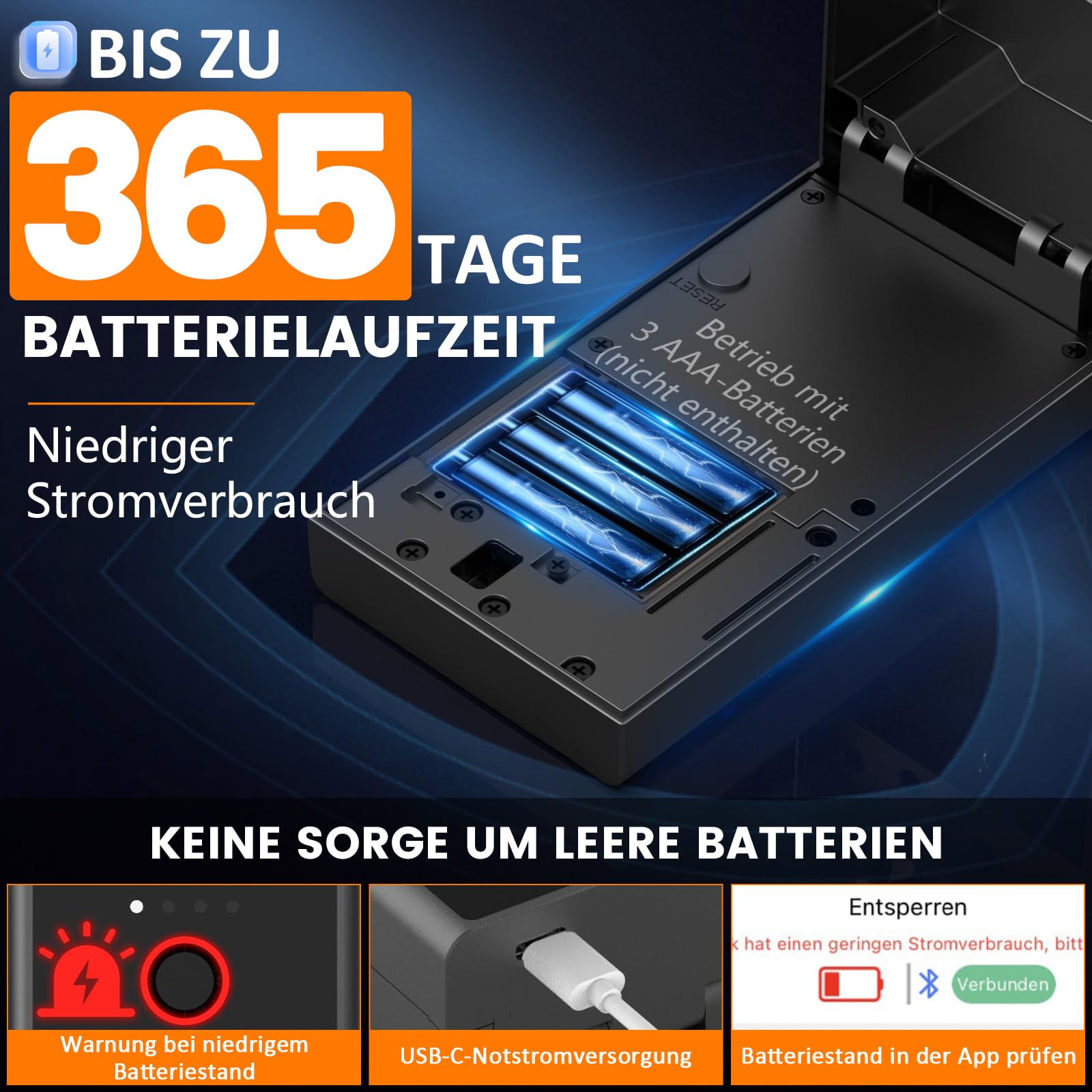 Anweller Smart Schlüsseltresor, Schlüsselsafe Elektronisch mit Fingerabdruck Zahlencode, Schlüsselkasten mit Bügel Wetterfest für Haus Garage Büro Wohnung, Ferienunterkunft