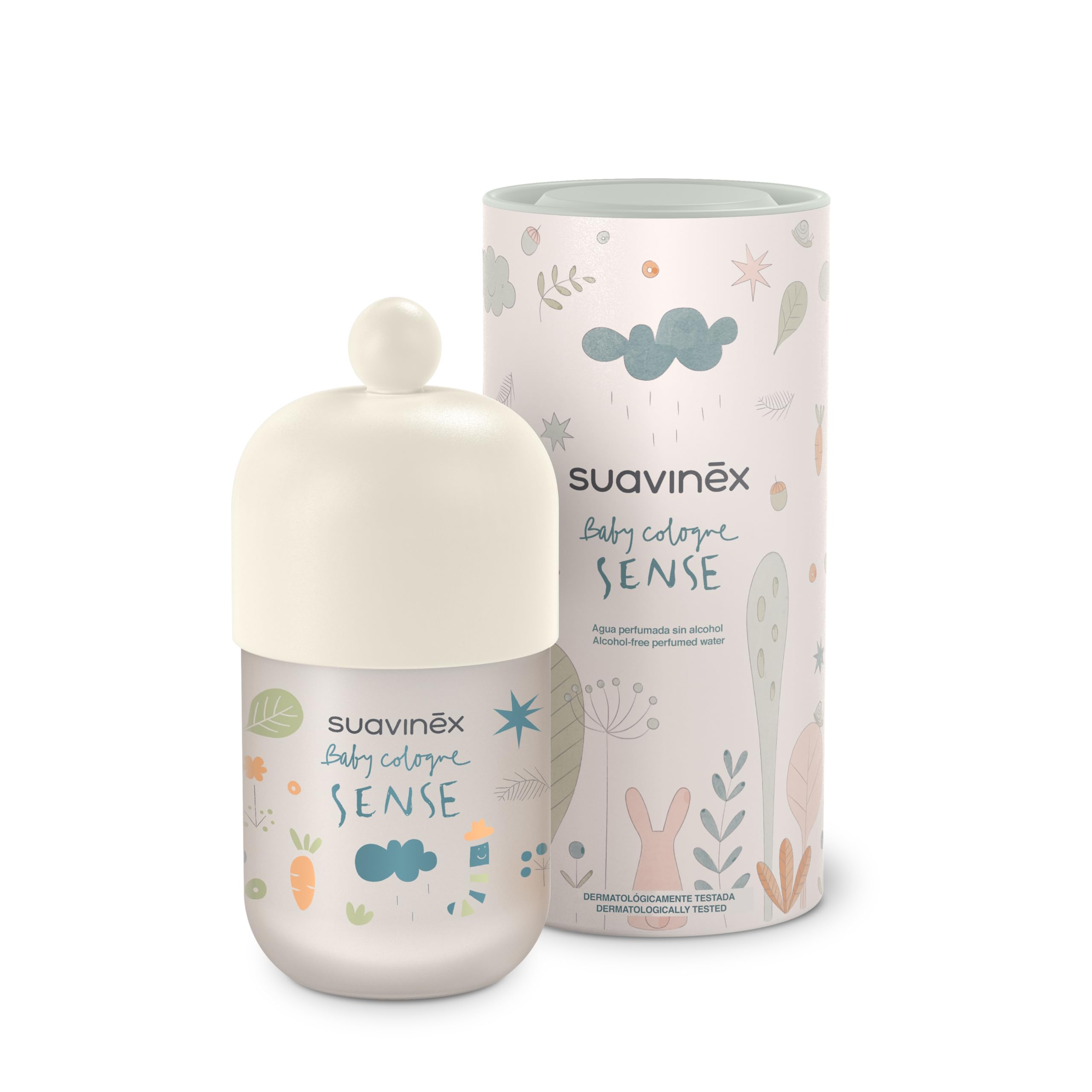 Suavinex, Baby Colonia Sense, Colonia Senza Alcool per Neonati e Bambini, Dermatologicamente Testato, Adatta per Pelli Sensibili, Sostenibile, 94% Ingredienti di Origine Naturale, 100 ml