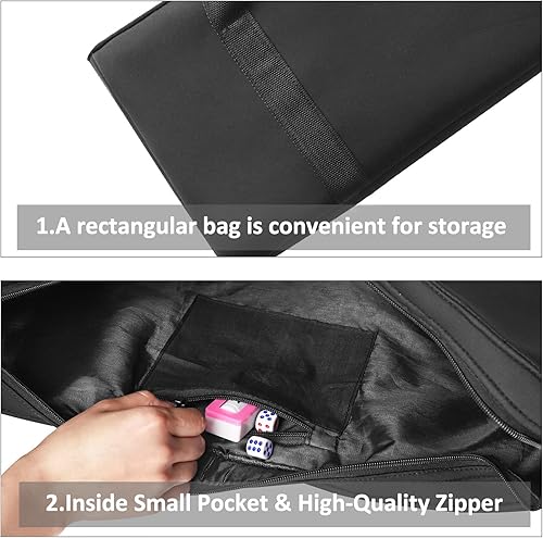 Miniatura 7 de American Mahjong Juego de juego, 166 azulejos blancos de primera calidad, 4 bastidores de color todo en uno, 100 fichas, 1 indicador de viento,