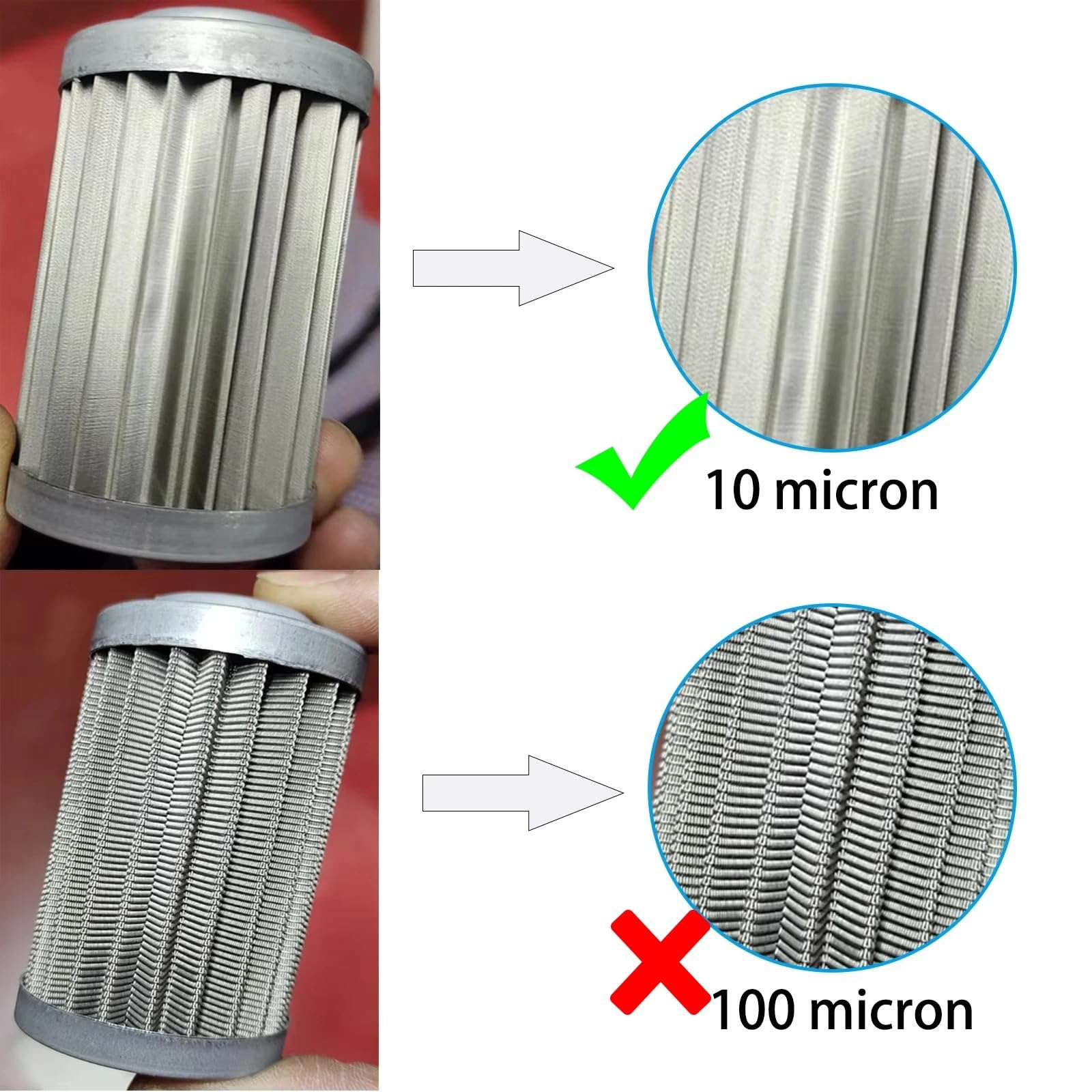 Filtro De Diésel para Coche, Filtro De Combustible para Coches De Carreras, Elemento De Repuesto De 10 Micras, Conjunto Separador, Elementos del Motor S. Filtro De Combustible De Núcleo