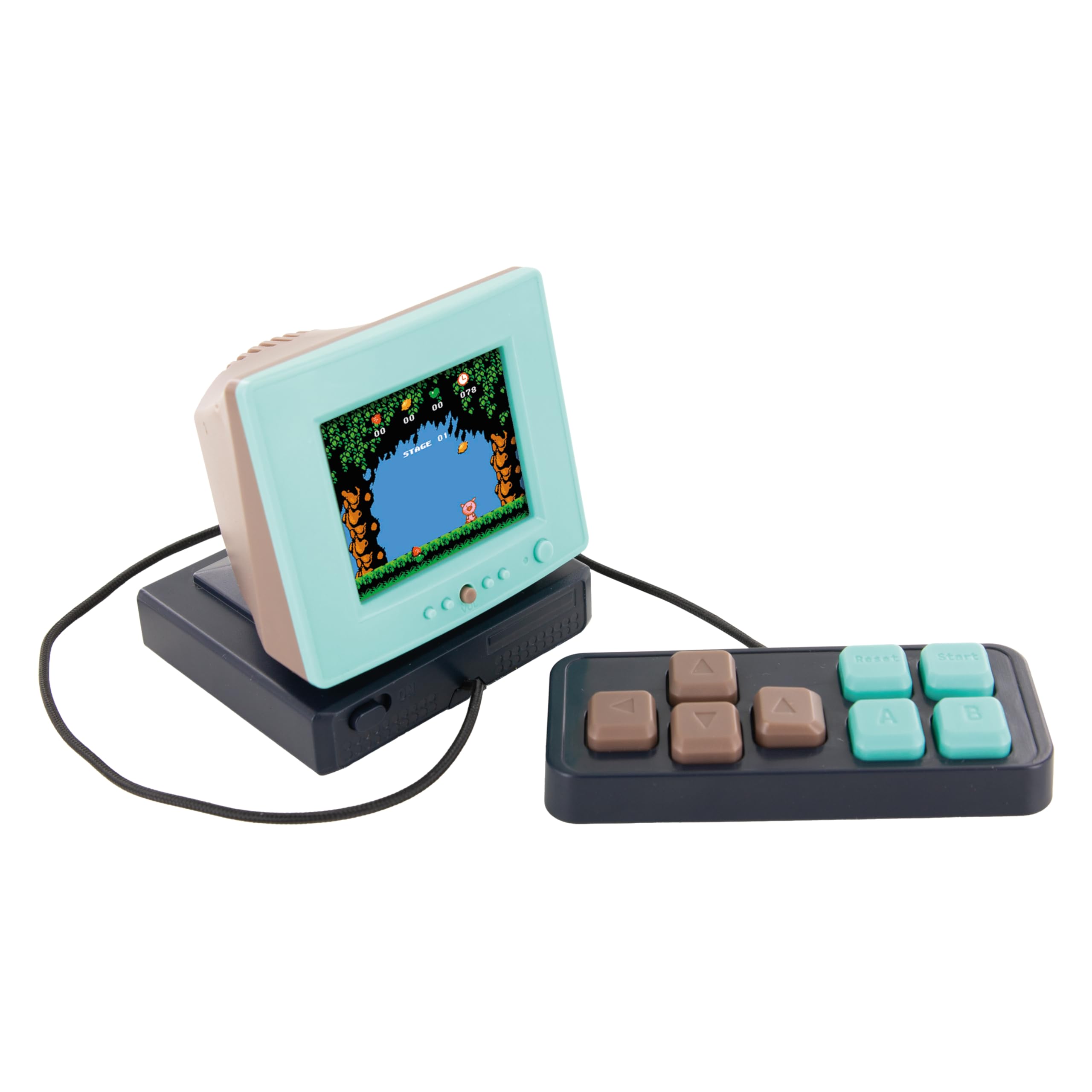 MISTER GADGET - MG3707 - Mini Console de Jeux Arcade 240 Jeux Rétro - Ordinateur Compact avec Écran et Manette - Idéal pour Amateurs de Jeux Vintage - Design Nostalgique - Multicolore - Standard