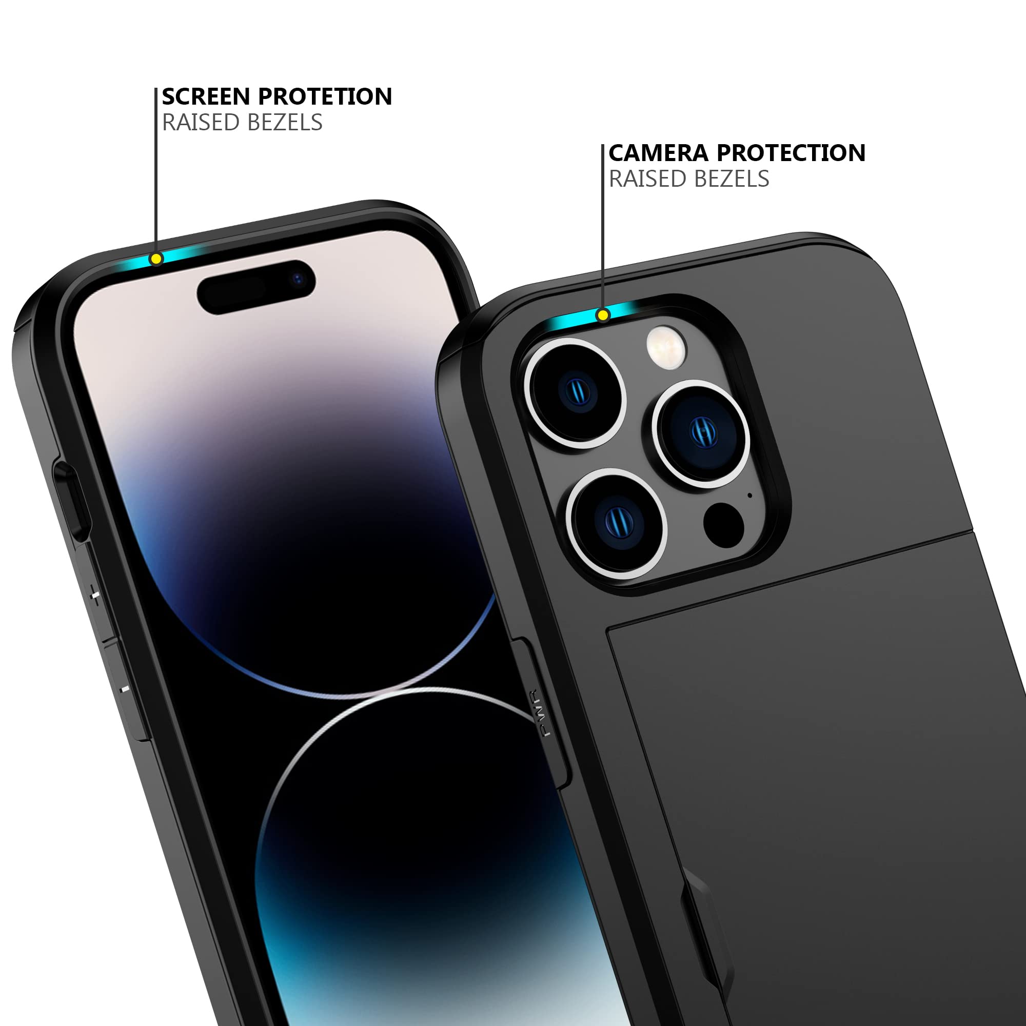 Nvollnoe For IPhone 14 Case With Card Holder Heavy Ghana - View #9