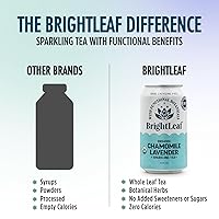 Vista 7 de BrightLeaf Regenerative Organic Sparkling Chamomile Lavender Tea – Cero azúcar y cero calorías – Bebida de té verde orgánico – Ingredientes que