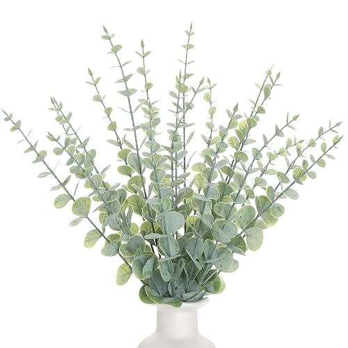 18pcs Eucalyptus Stems Greenery Stems Fake Leaves Artificial Dried Flowers
