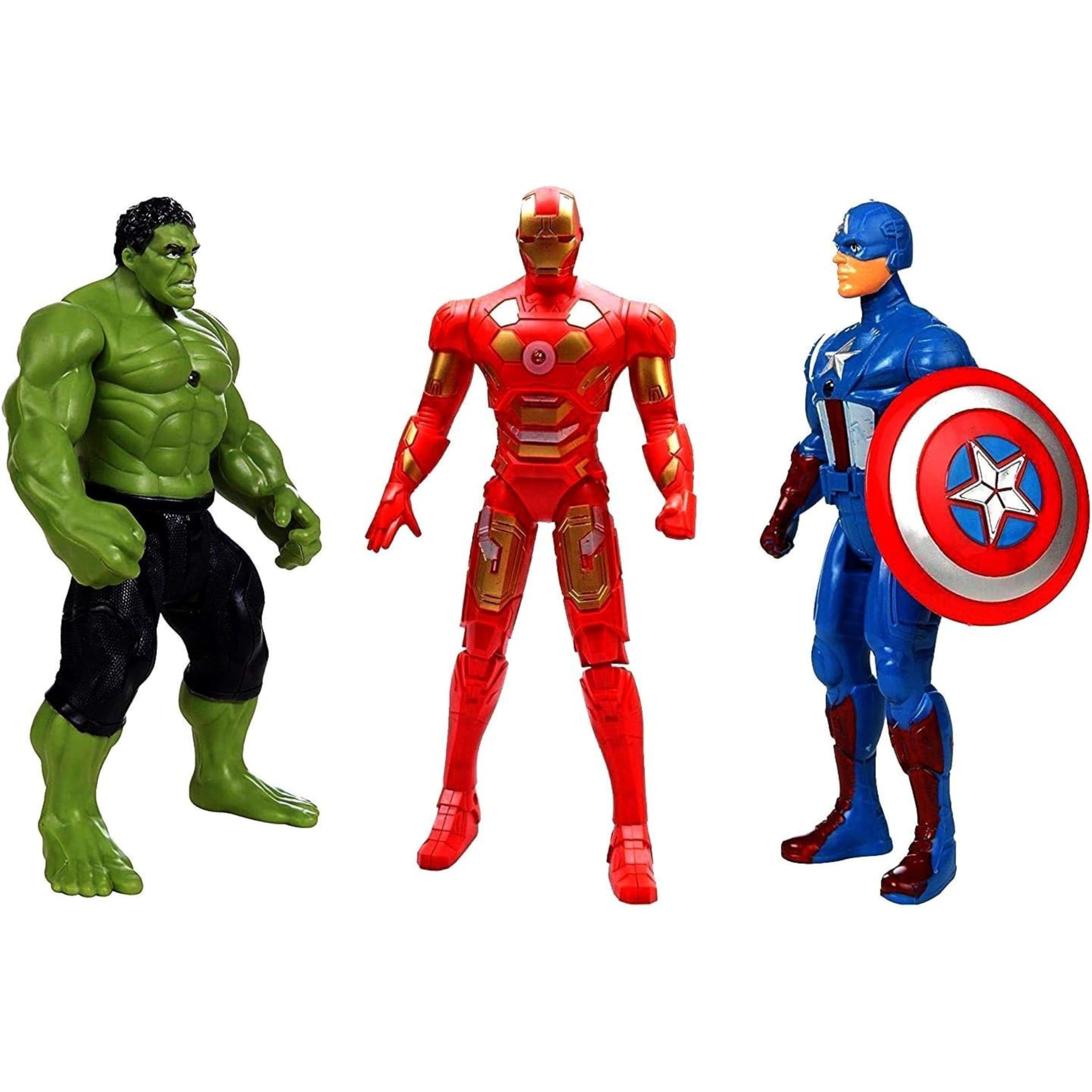 Super Hero Action Toy, 3pcs Action Figure Super Heroes Toys, 6-inch Figures For Kids Ages 4 and Up, Captain, Iron, And Green Super Hero