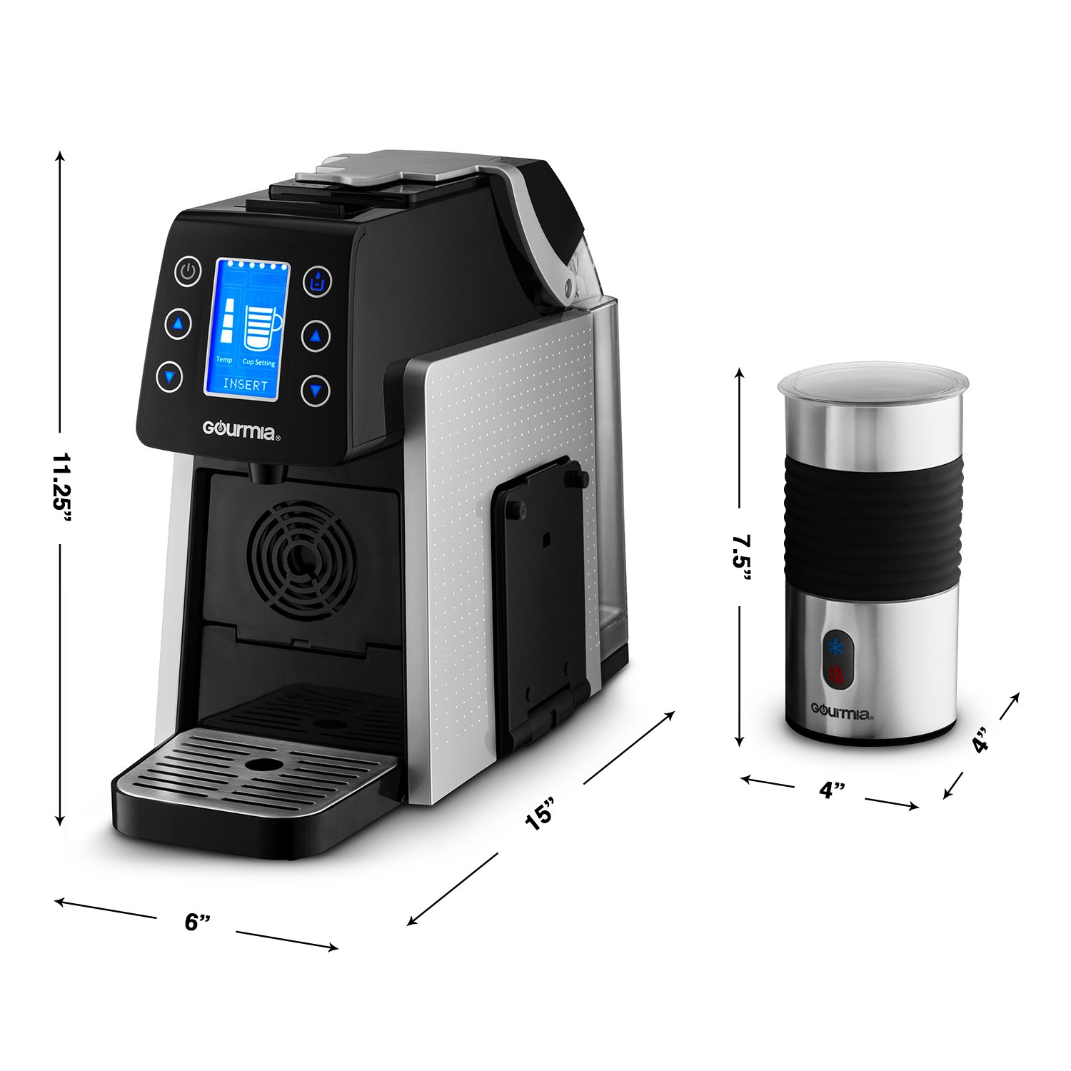 Gourmia GCM5000S Coffee Machine, Silver 