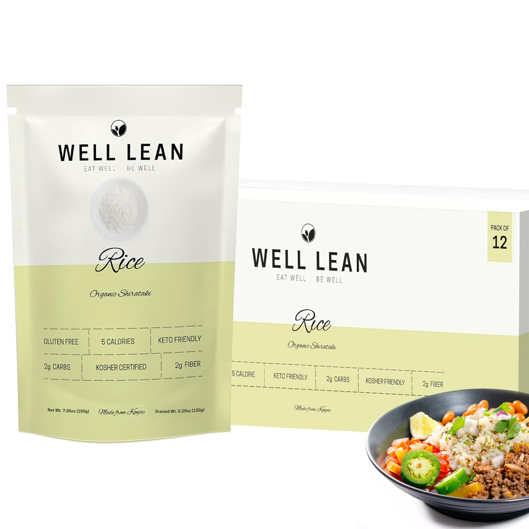 Amazon.com : Well Lean Konjac Rice Keto Pasta - 12-Pack (24