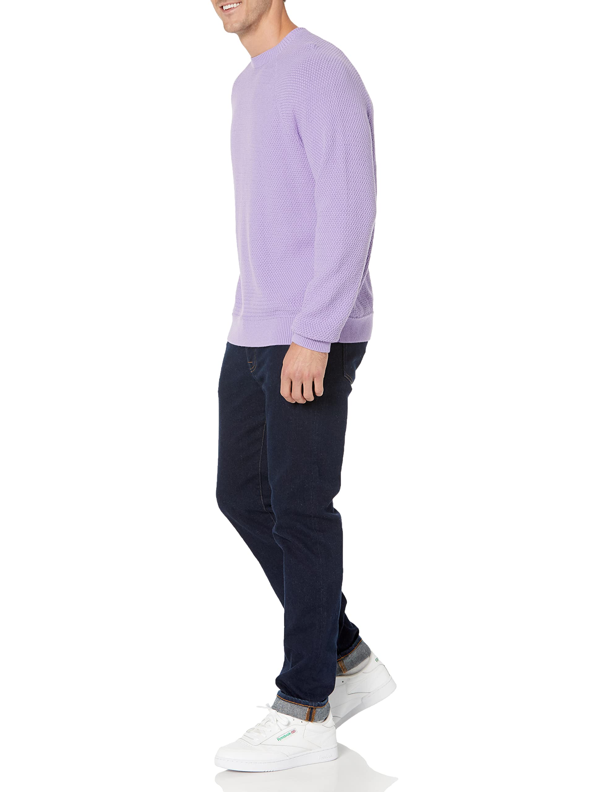 Amazon Essentials Sweat-shirt à Col Rond en Coton Texturé, Coupe Surdimensionnée Homme