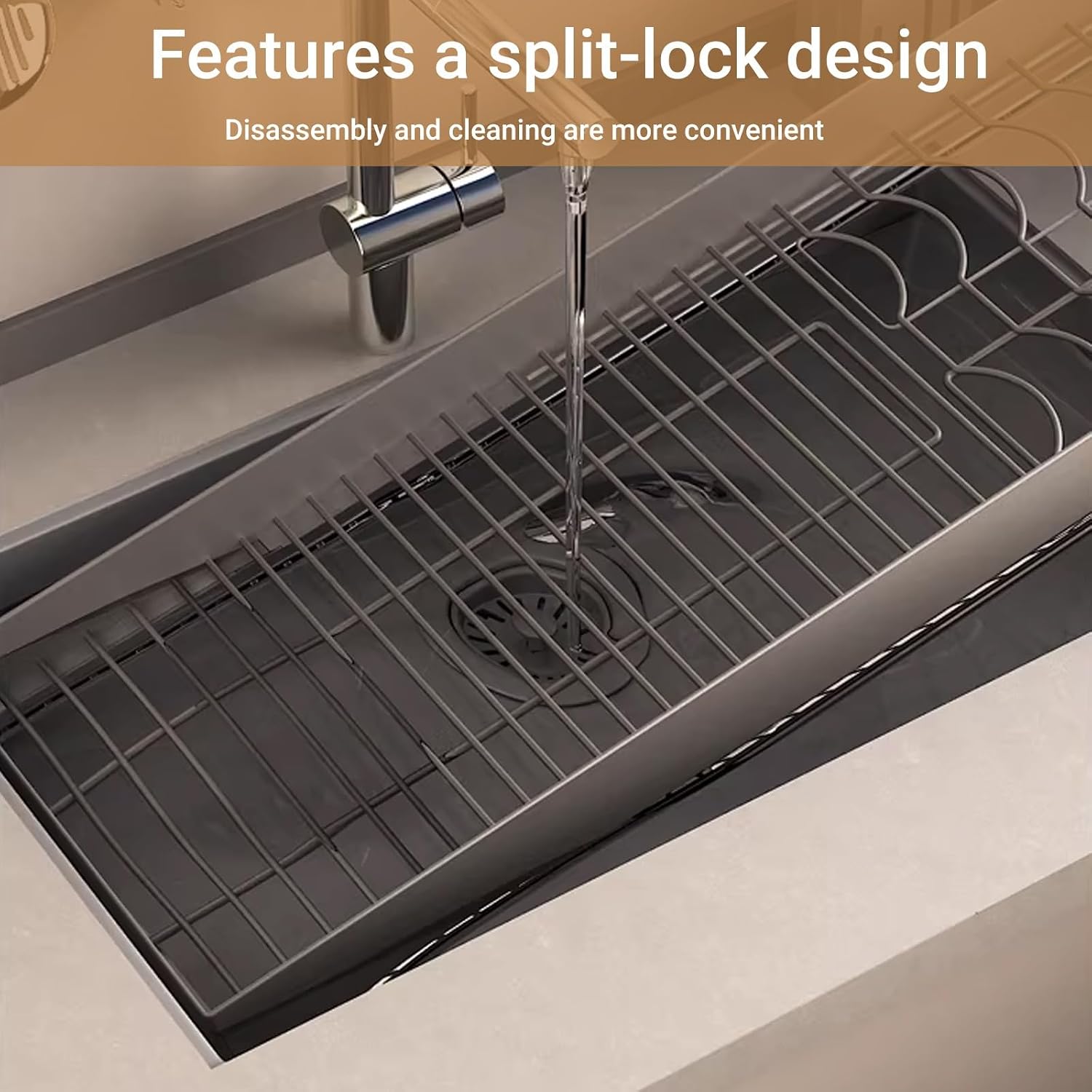 Over The Sink Dish Drying Rack, Hanging Dish Drying Rack Stainless Steel, Multifunctional Storage Rack for pots and Pans, for Dishes, Glasses, Cutlery(Double Layer,80cm/31.5in)