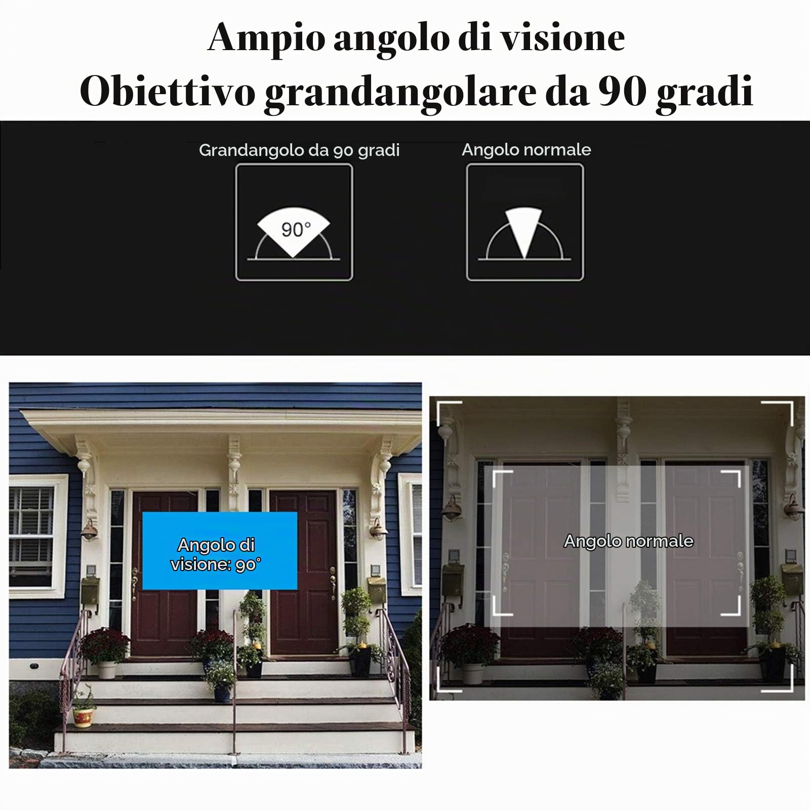 Campanello senza fili da esterno il display da 2,8 Video Doorbell Videocitofono Campanello campanello senza fili