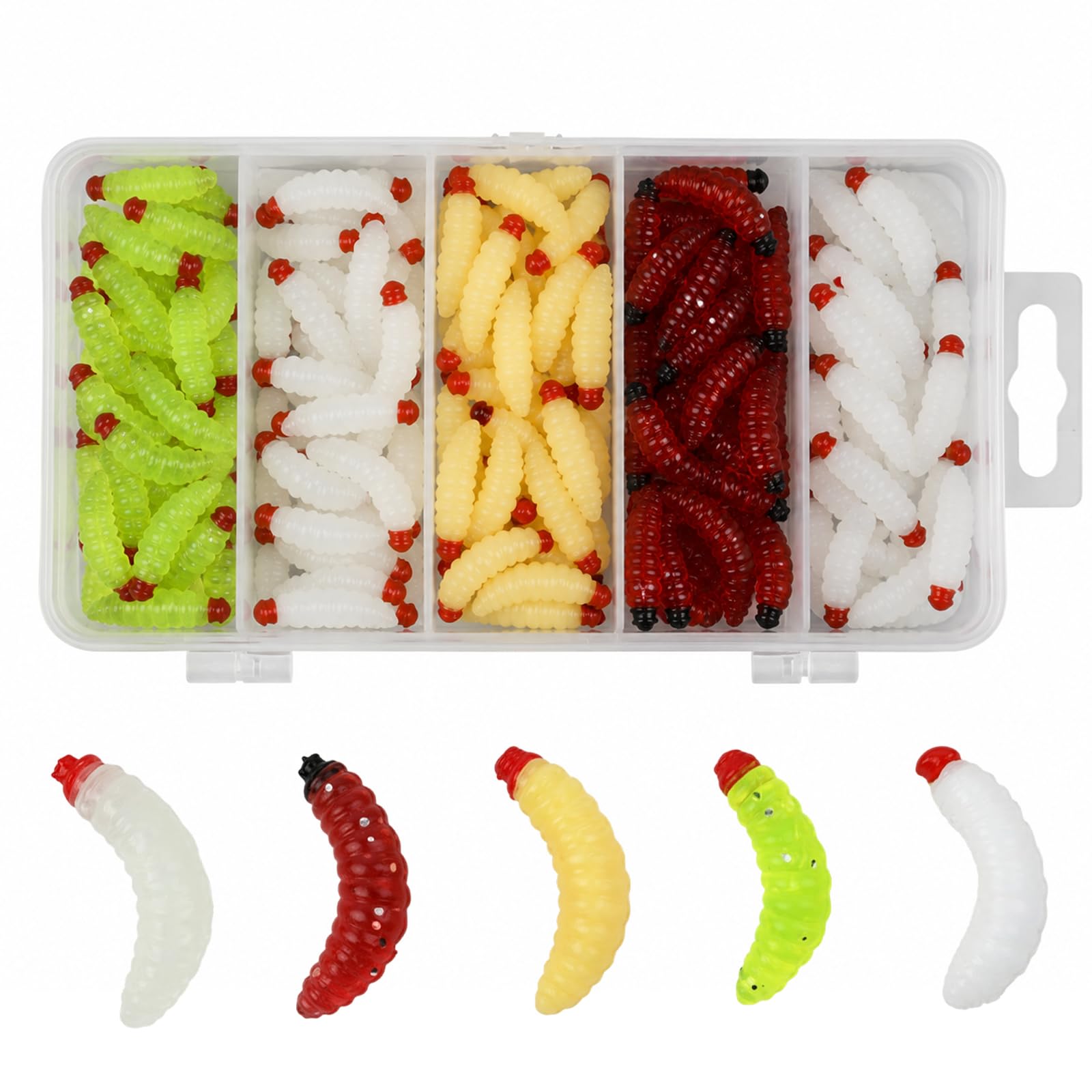 150 Pcs Fishing Lures Set, Assorted Fishing Bait Including Fake Worms & Maggots For Fishing, Soft Artificial Baits For Angling Enthusiasts