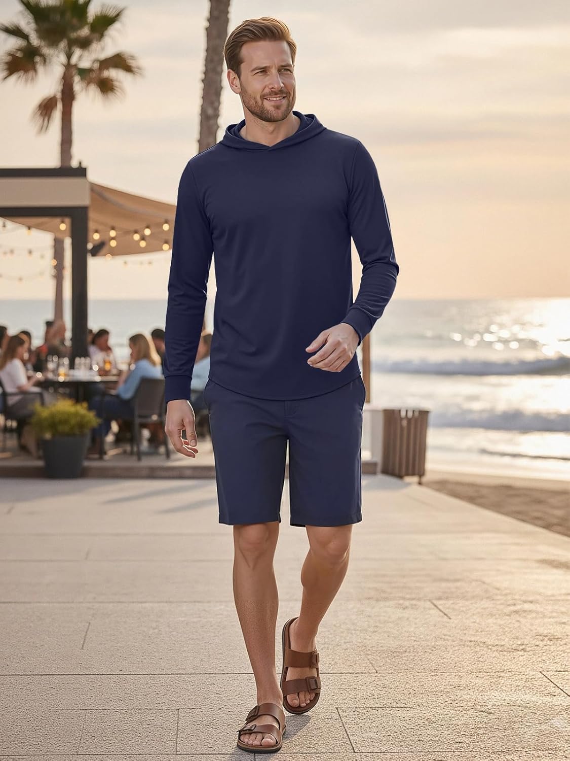 Mens Hoodies Long-Sleeve Shirts - UPF 50+ Sun Protection Shirts Lightweight Fishing... - Image 3