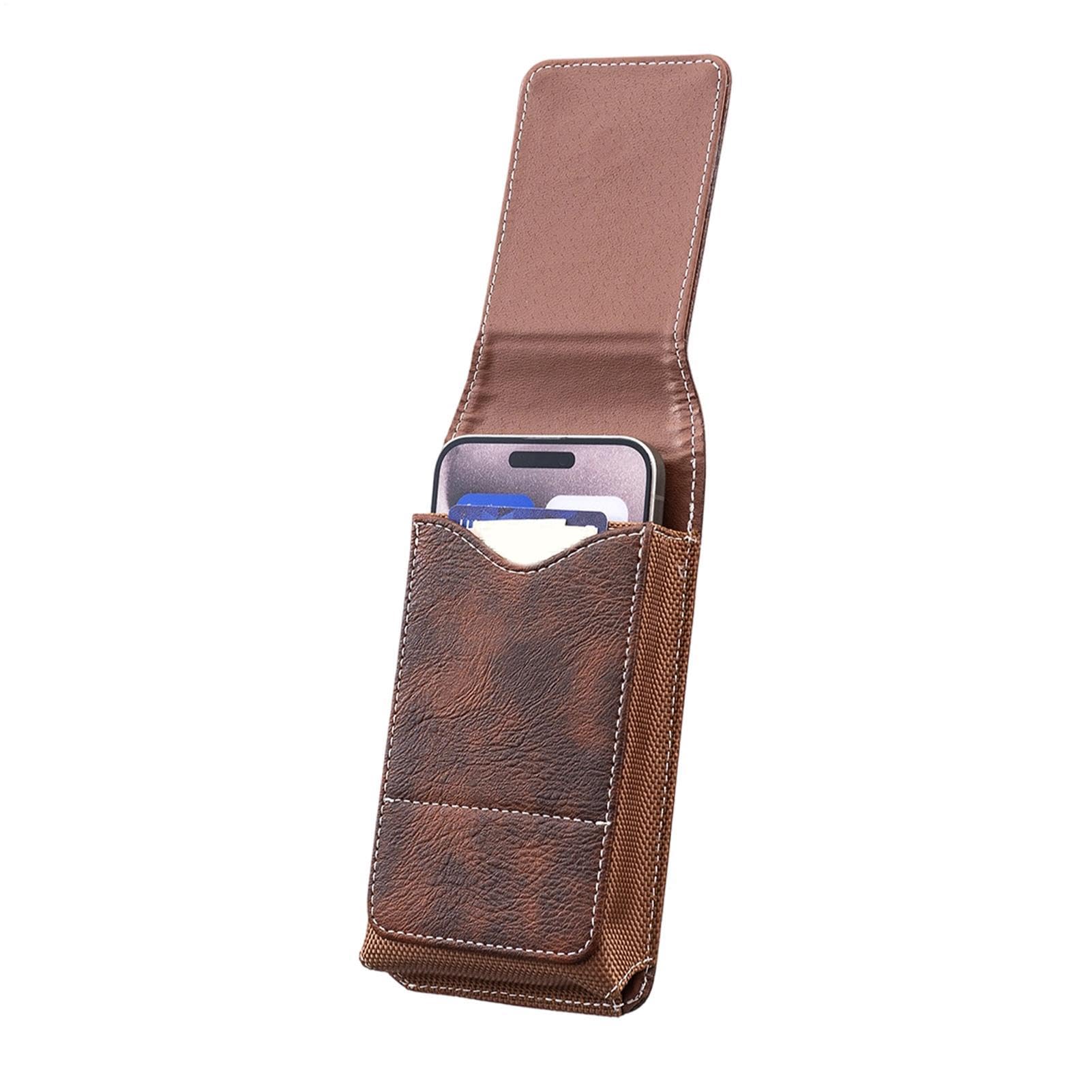 Phone Belt Clip Leather Magnetic Protective Vertical Small Bag