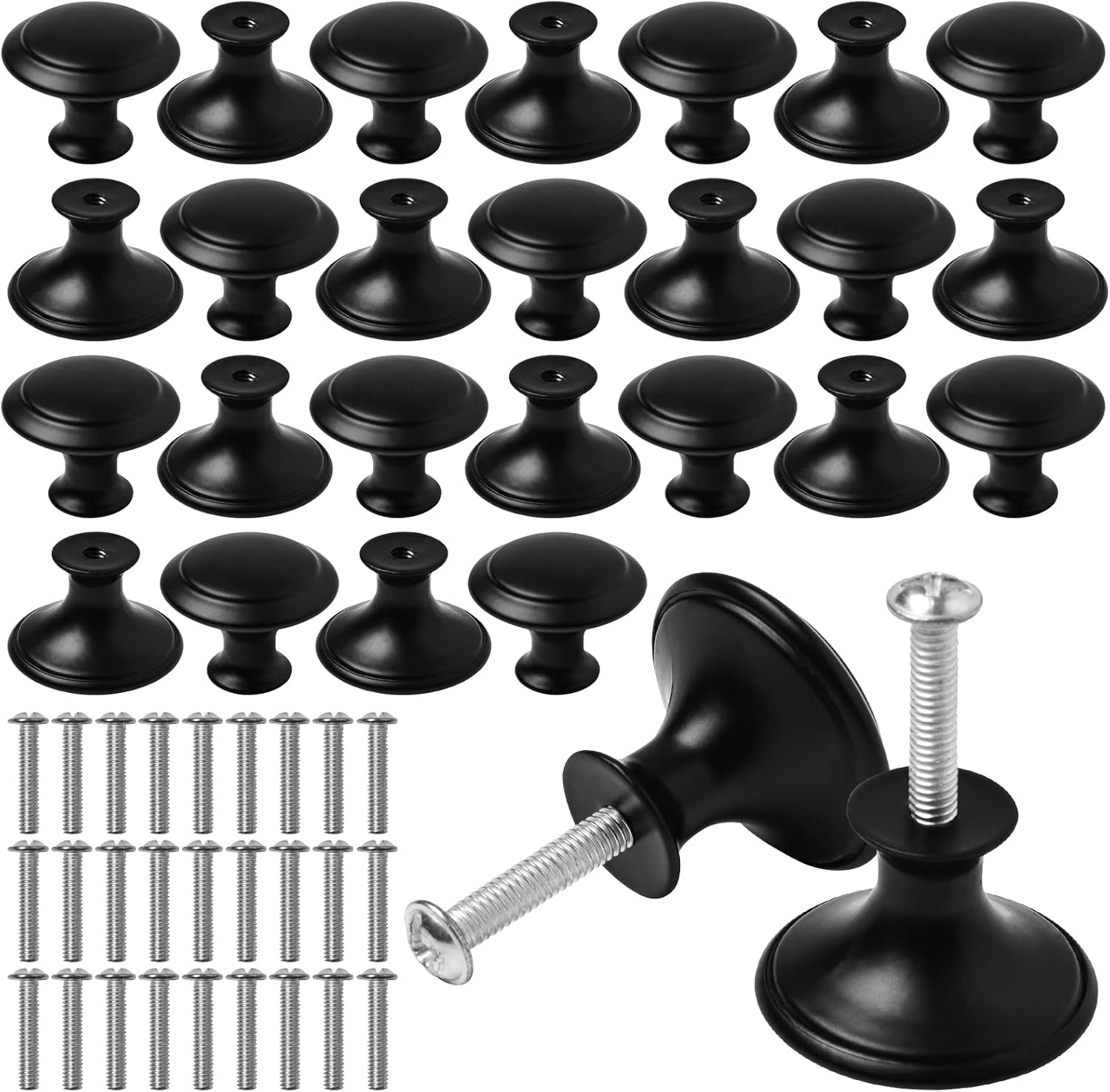 popokk 40 Pack Knobs Round Kitchen Knobs Drawer Knobs