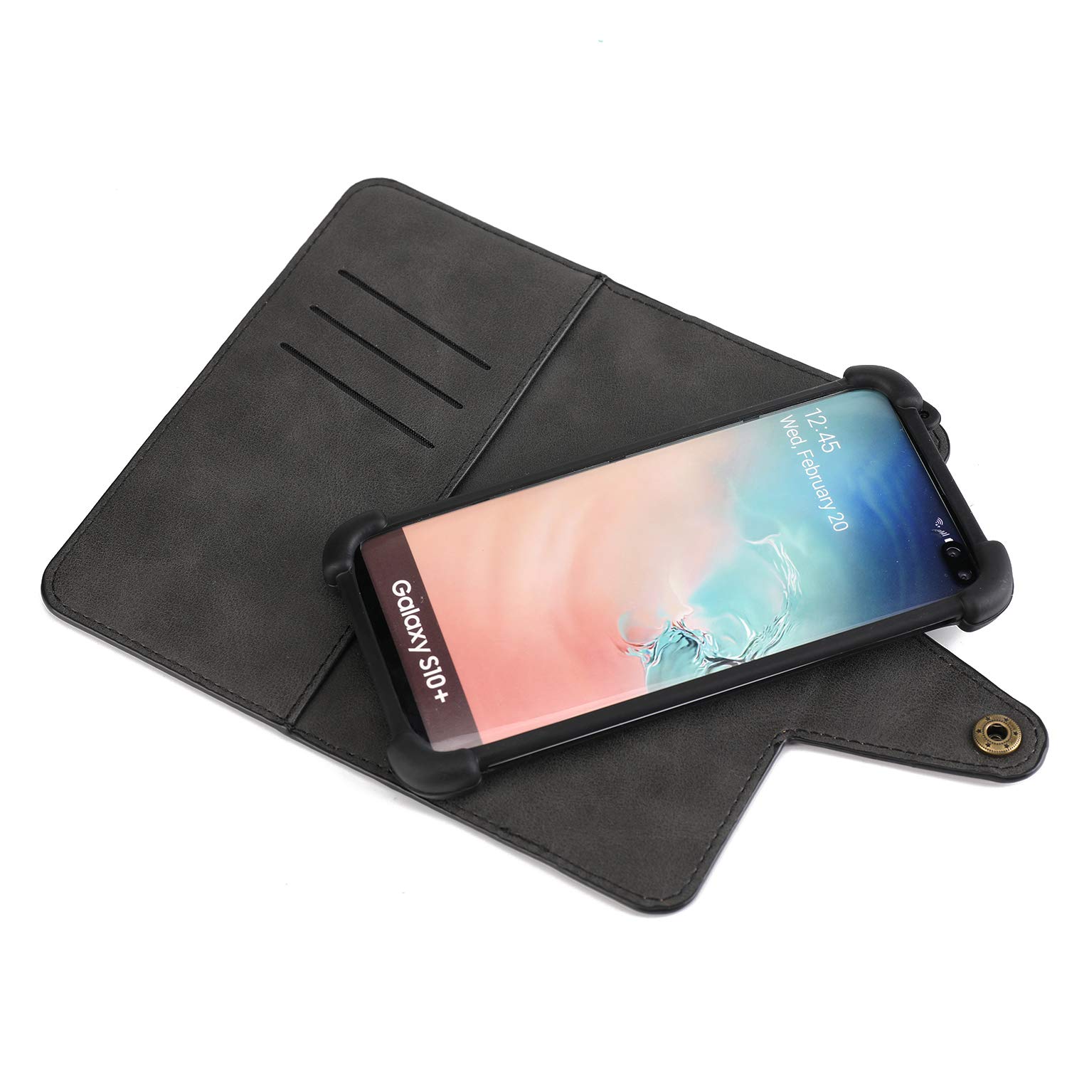 K-S-Trade Cover Portafoglio Con Fiori Per Gigaset GS370 Plus - Finta Pelle Con Slot Tessere - Chiusura Flip Style - Sottile 3mm