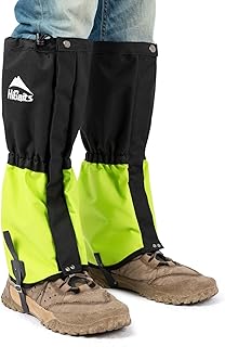 HiGaits Leg Gaiters for Men and Women Waterproof Adjustable Gators for Hiking Boots in Climbing Hunting Trekking Snow Gaiters