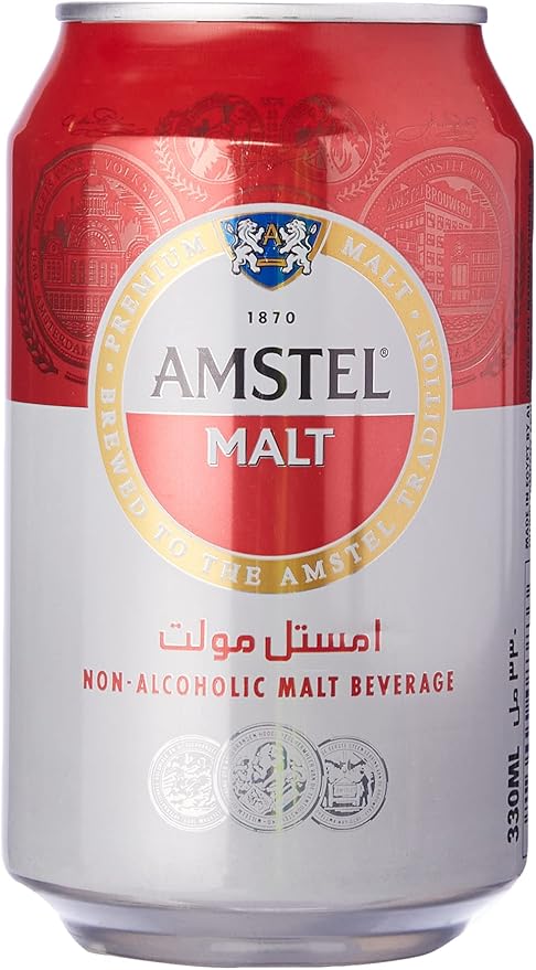 Amstel Zero Non-Alcoholic Malt Beverage - 330 ml: Buy Online at Best ...