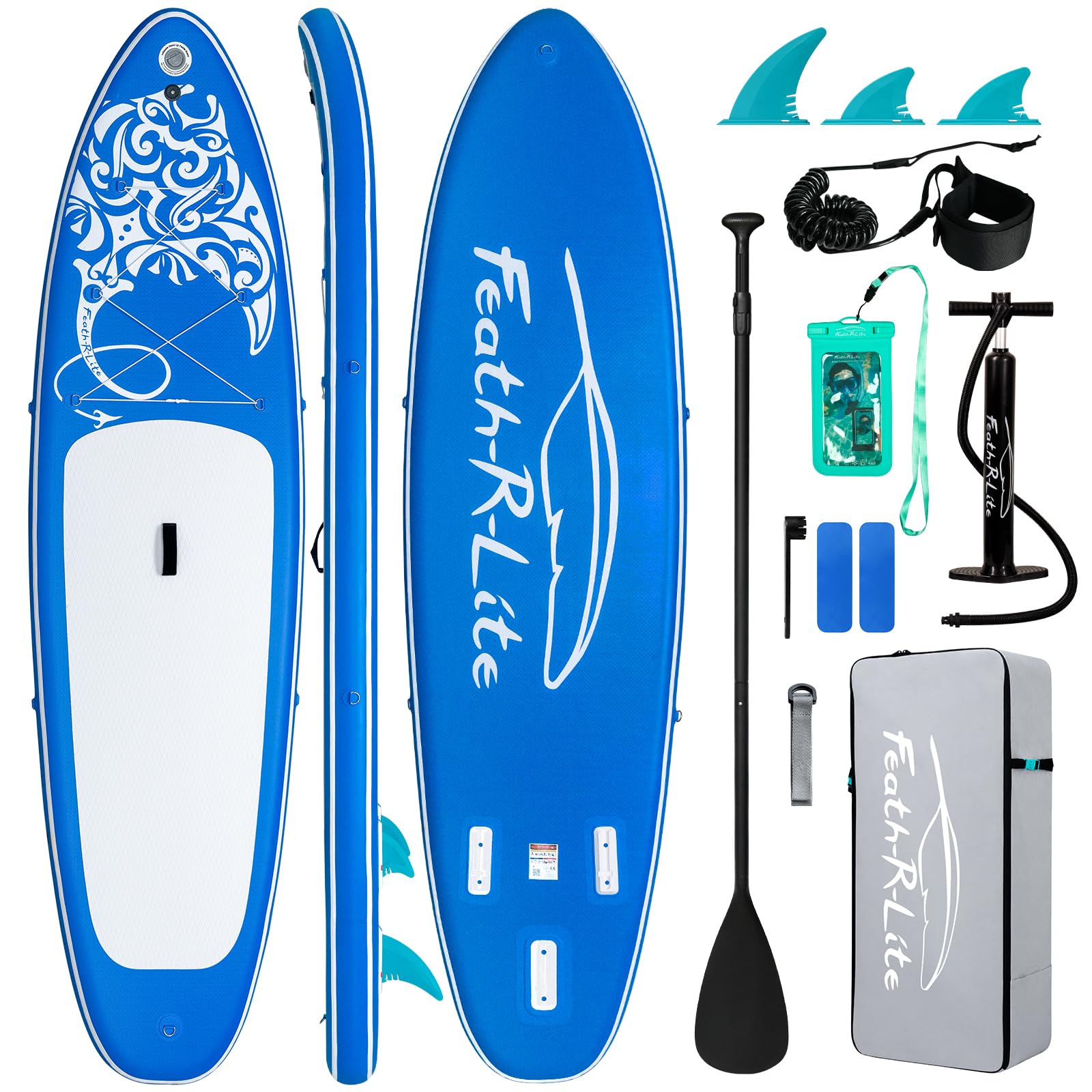 FEATH-R-LITE Tavola gonfiabile Stand Up Paddle con accessori SUP per