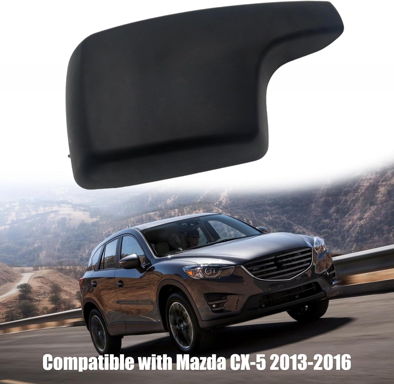 Black Center Console Armrest Lid Assembly, Arm Rest Box Lid Seat Middle Cover, Replaces KA0G-64-450B-02 KA0G64450B02, Direct OE Replacement for Mazda CX-5 2013 2014 2015 2016