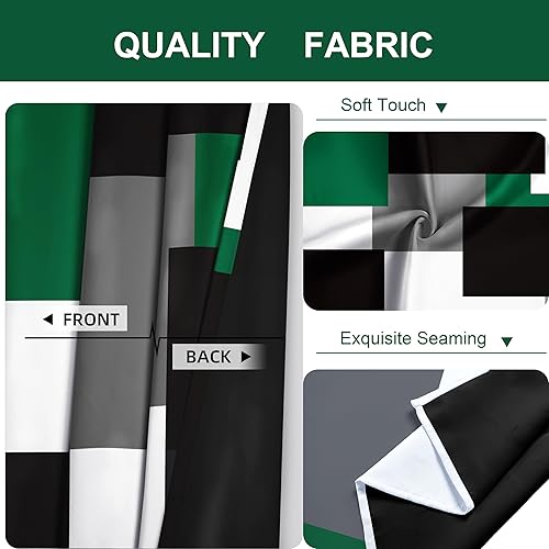 Miniatura 6 de Green Blackout Curtains for Bedroom 84 inch Long 2 Panels Set Christmas Green Grey Modern Abstract Geometric Black Out Curtains Insulated Room