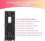 Ring Doorbell Sticky Mount Compatible with Ring Video Doorbell 3, V ideo Door/Bell 3 Plus, Video Door Bell 4, Battery Doorbell Plus, Battery Doorbell Pro and Battery Door