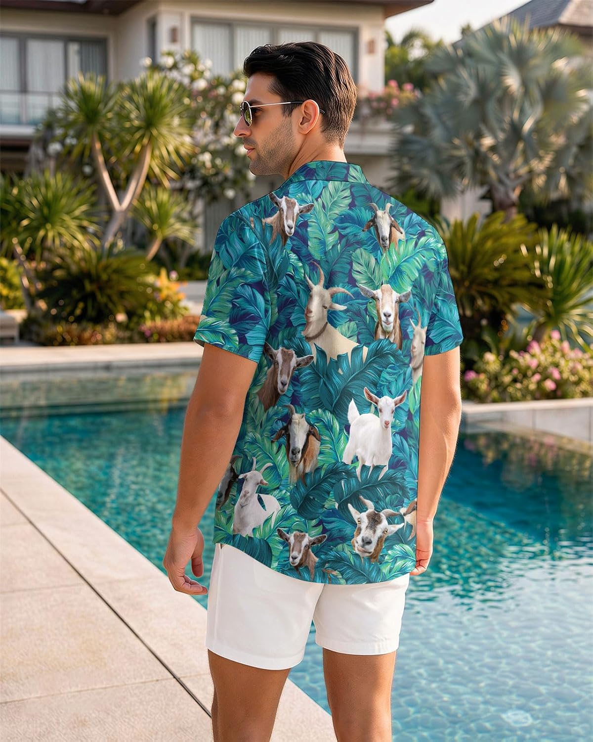 Tropical Summer Shirt Men's Short Sleeve Button Down, Breathable Outdoor Shirt, Birthday Gifts