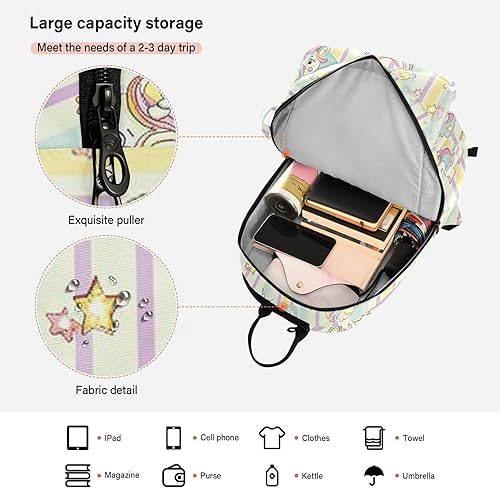 Miniatura 6 de Mochila de tenis de bádminton grande y resistente con diseño de unicornios de dibujos animados, bolsa para raqueta de tenis con capacidad para 2