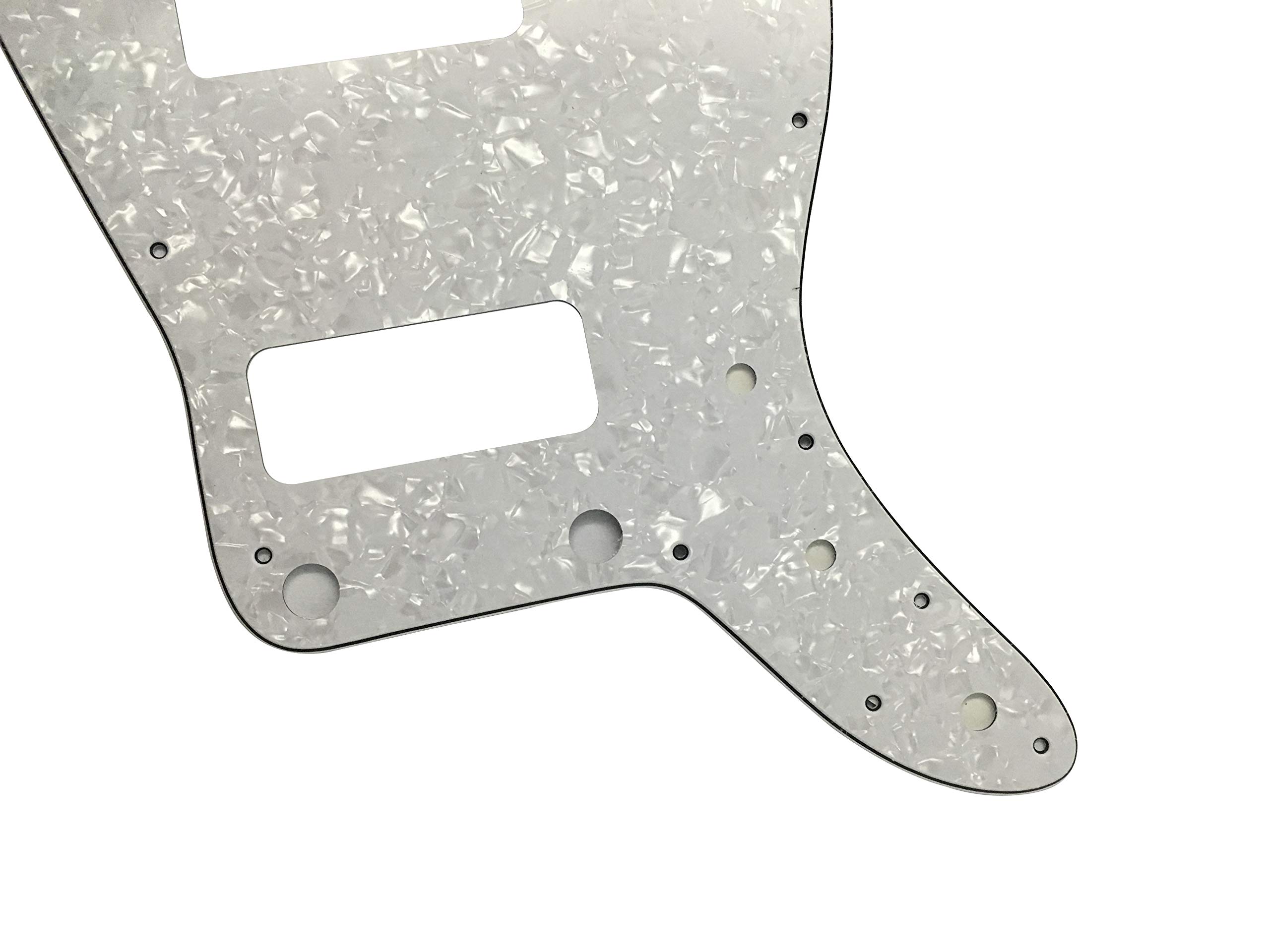 Custom Guitar Pickguard For Fender Japan Jazzmaster P90 Style Scratch Plate (4 Ply White Pearl)