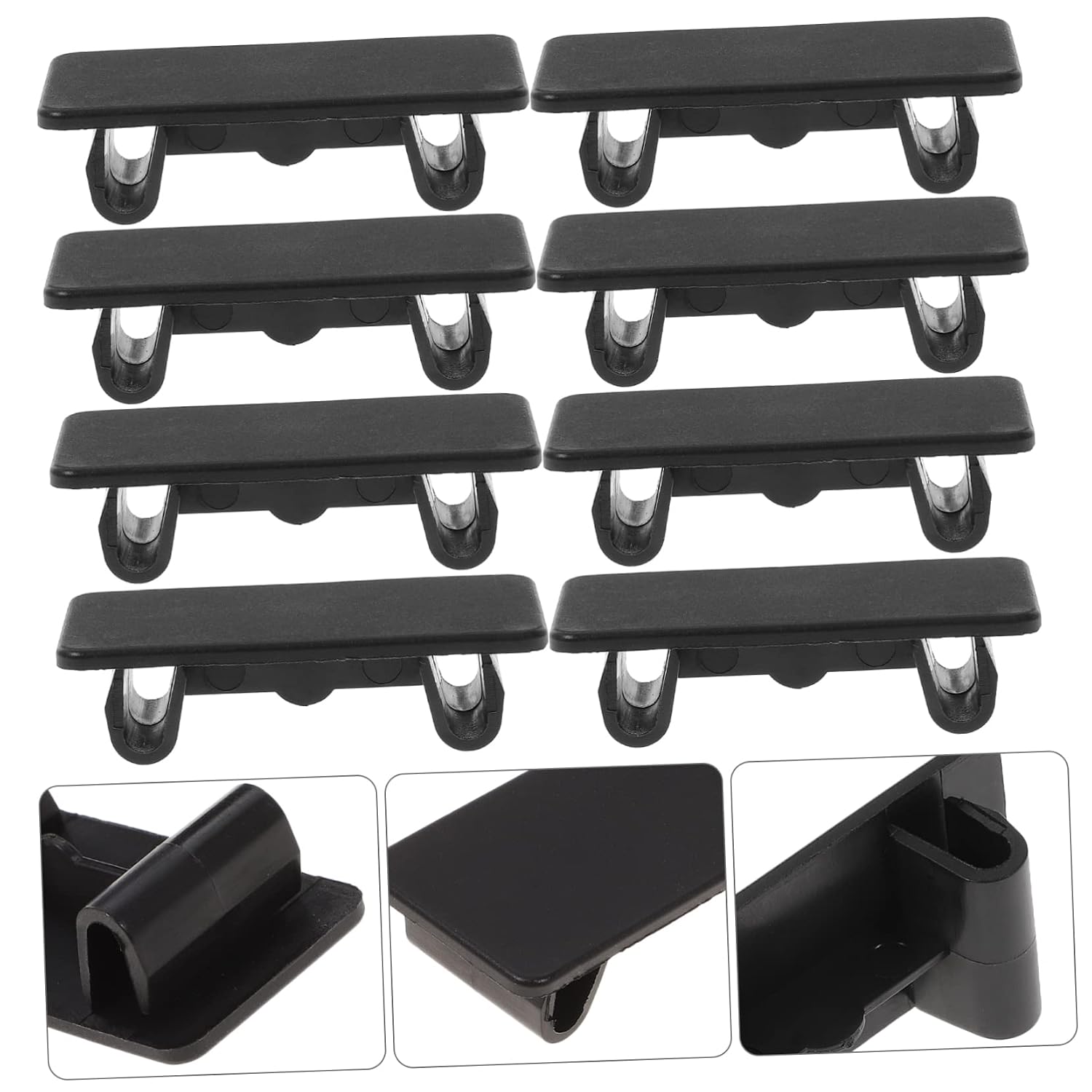 8-Pack Rocker Switch Panel Covers Black Toggle Cover Plug for Car Switch Holes Sturdy Snap-in Bracket Filler for Automotive Use