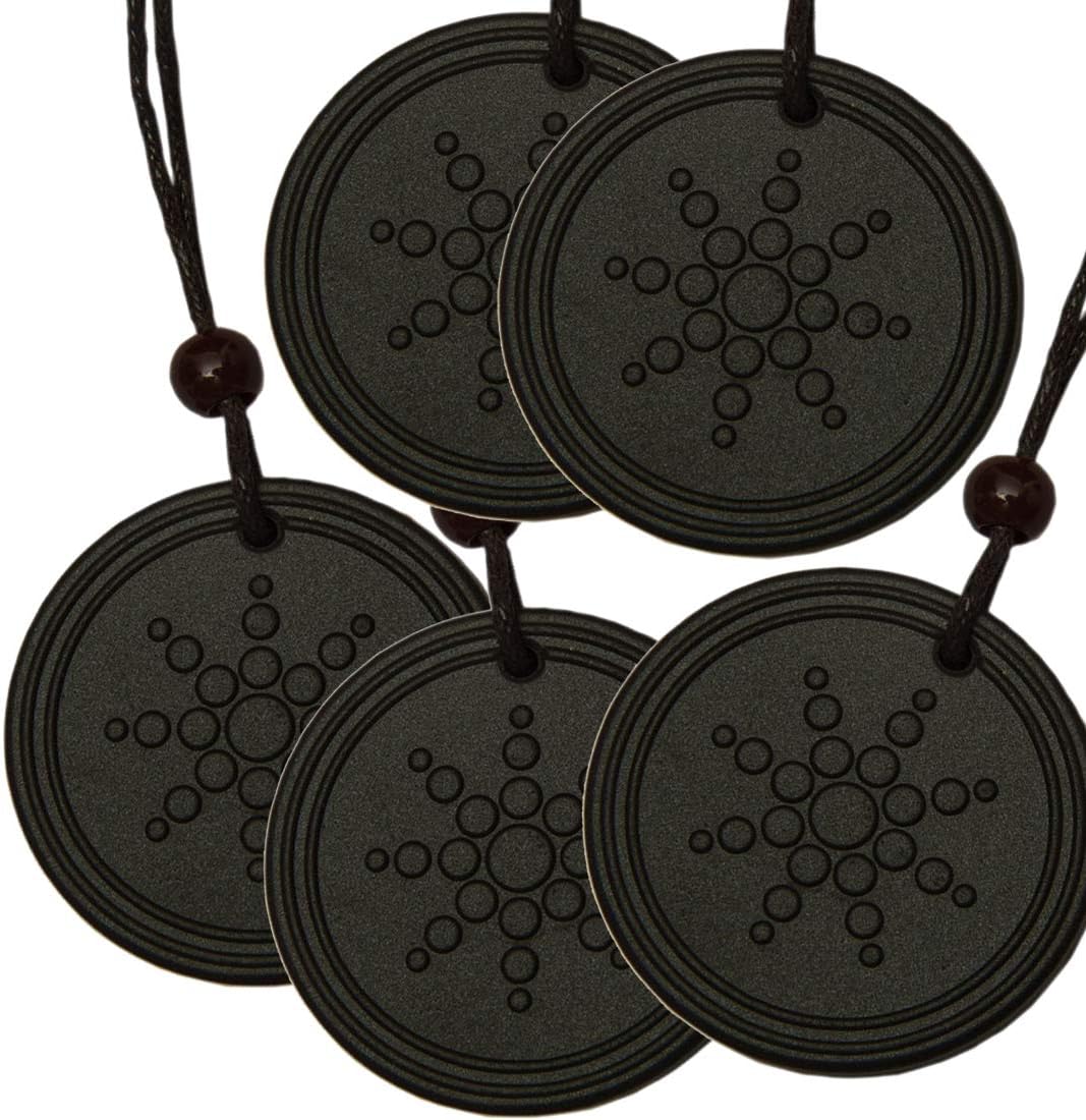 Black Scalar Energy Quantum Science Fusion Lava Stone Pendant for Men and Women (Pack of 5)