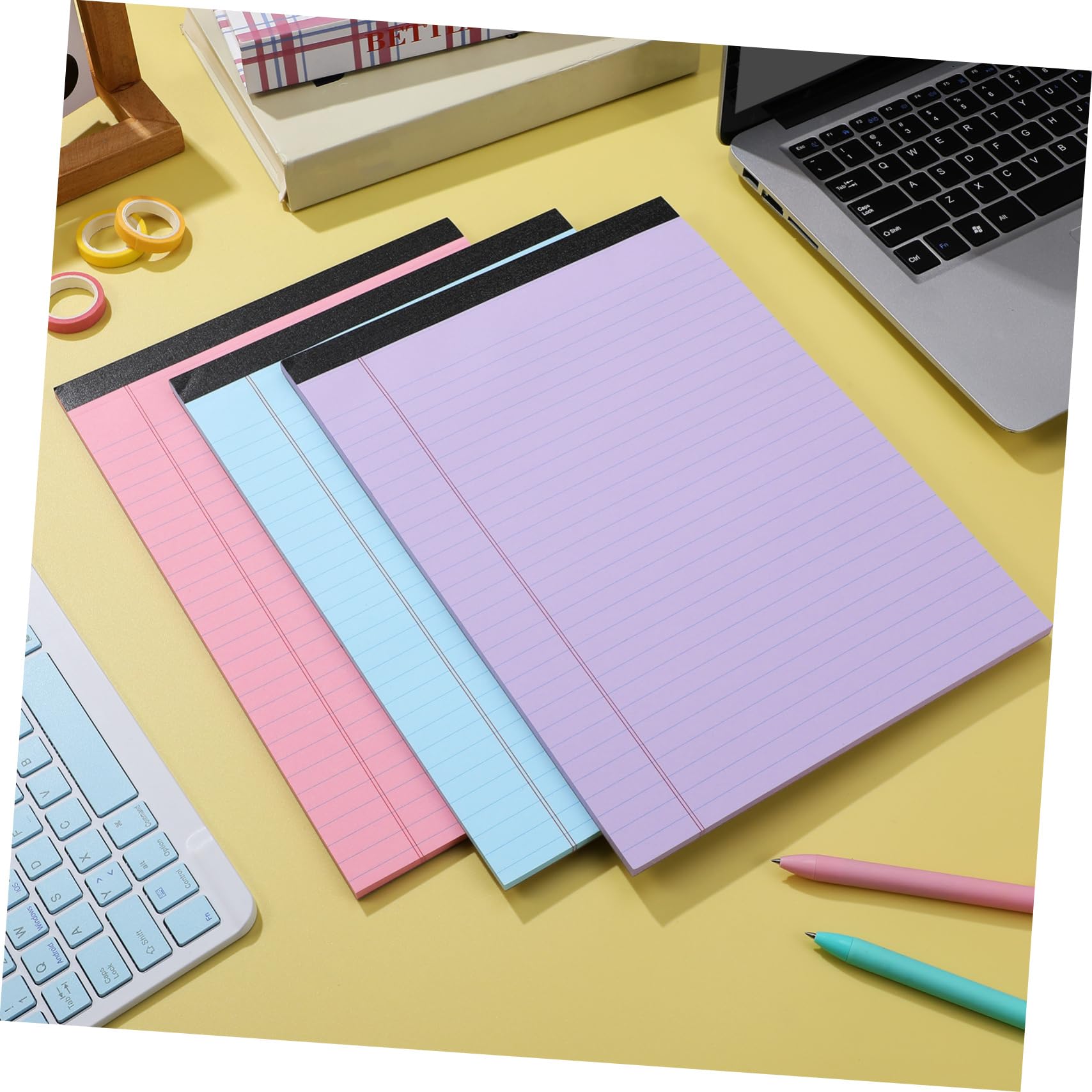 jojofuny 6 Stück Liniertes Notizbuch Taschennotizblock Schreibblock Glattes Papier für Büro und Schule