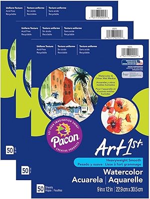 Watercolor Paper, White, 90lb., 9