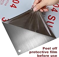 Vista 4 de Panel de pared reversible de acero inoxidable detrás de la estufa, panel de metal para salpicaduras de acero inoxidable, panel de pared para cocina