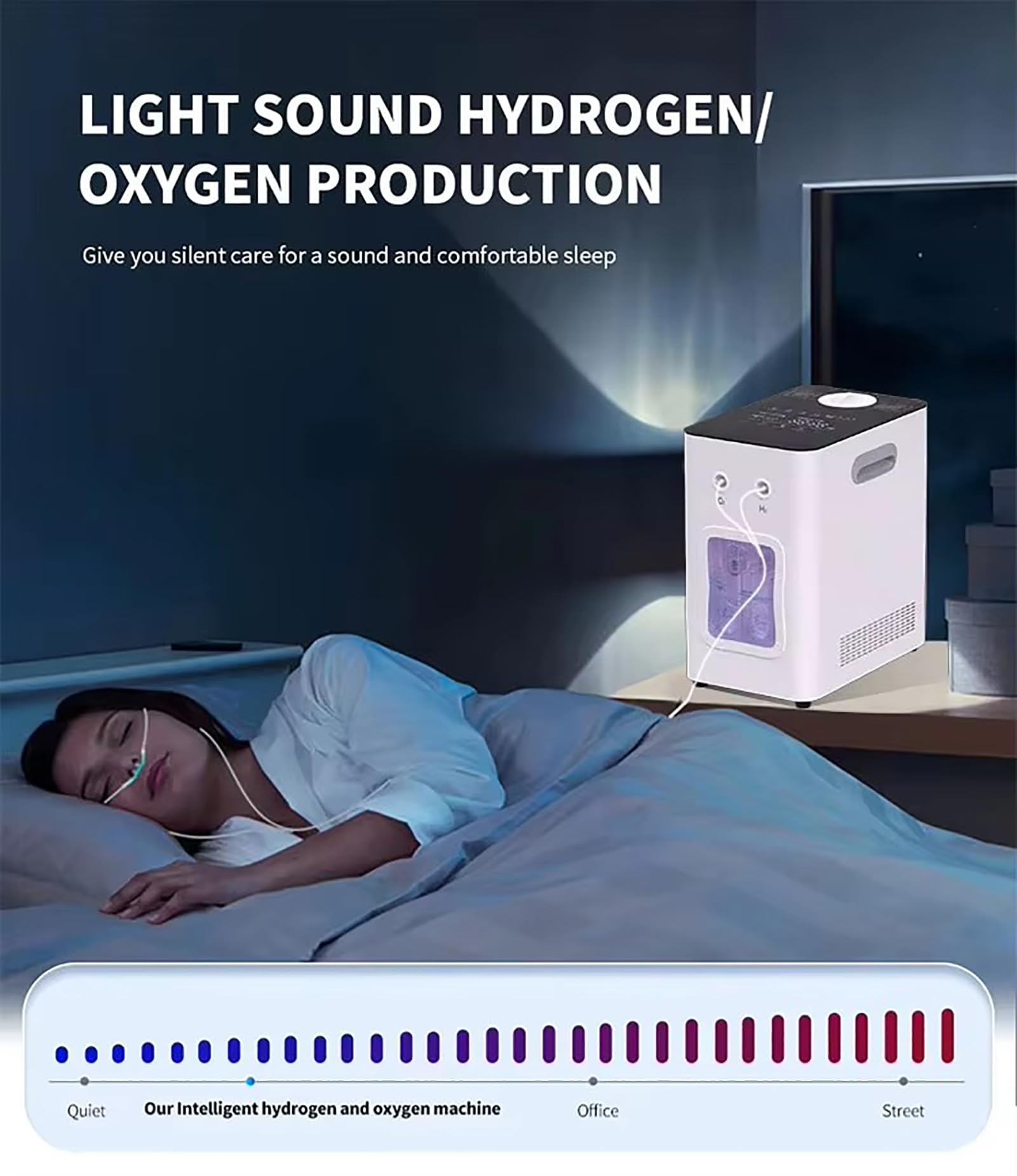 Urządzenie do inhalacji wodorem do użytku domowego, generator gazu Browns o wydajności 300–1500 ml/min, inhalator wodorowy H2 o wysokiej czystości 99,99 procent