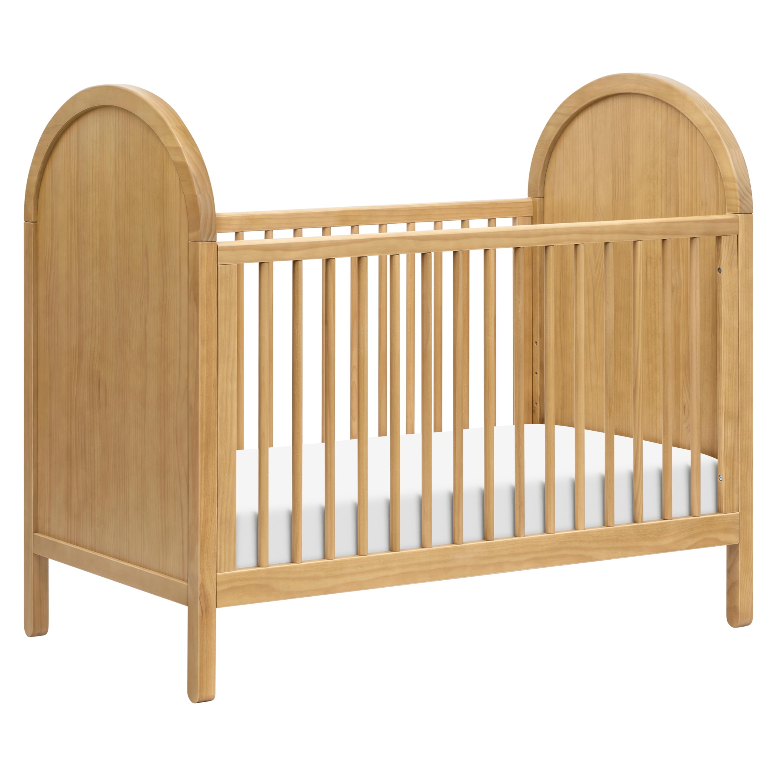 babyletto Bondi 3-in-1 Convertible Crib with Toddler Bed Conversion Kit in Natural Walnut, Greenguard Gold Certified