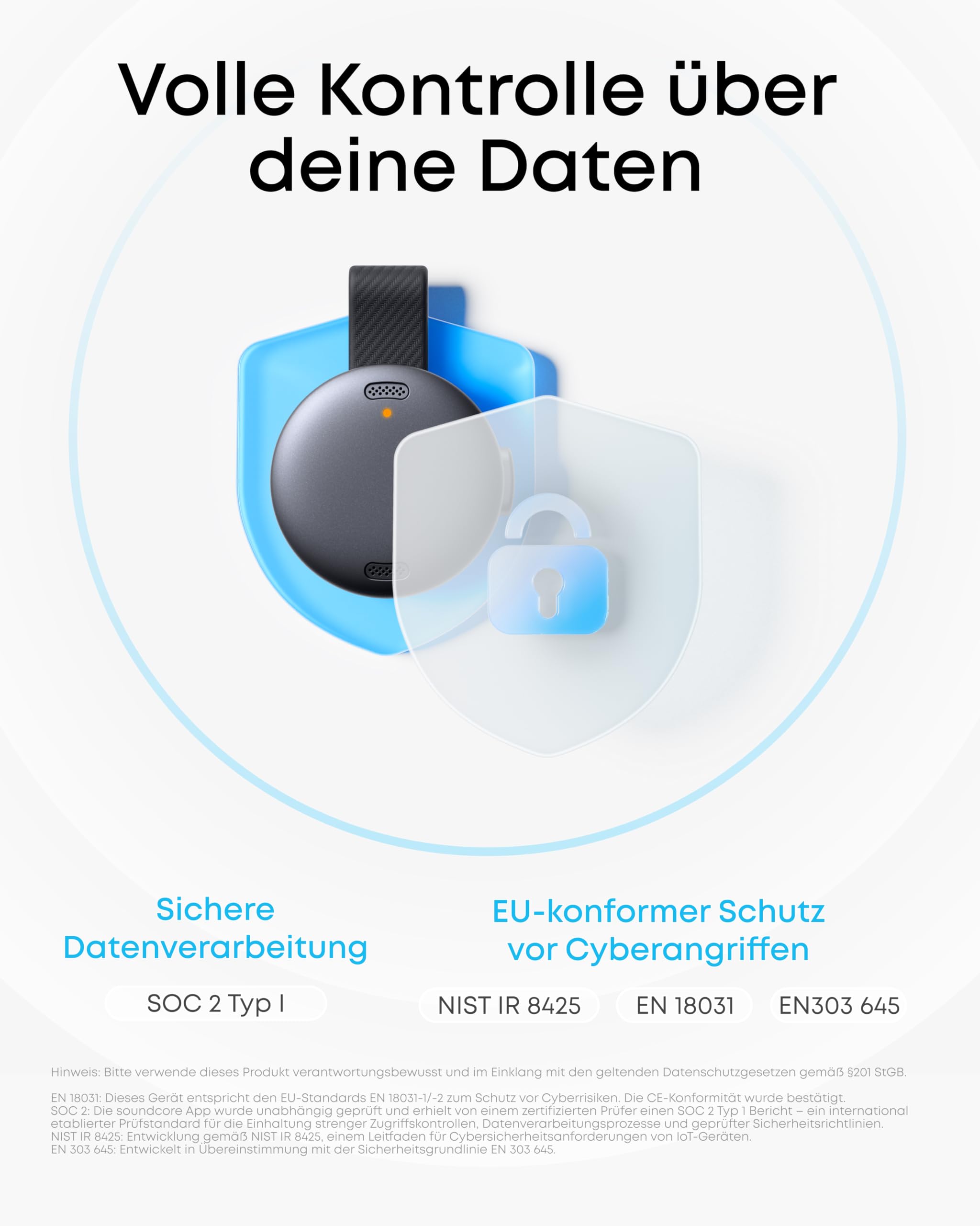 soundcore Work by Anker KI Voice Recorder, Digitales Diktiergerät mit KI Schreibfunktion und Spracherkennung, 150+ Sprachen, kombinierte Protokolle für Meetings und Vorlesungen, MFi-Zertifiziert 8GB