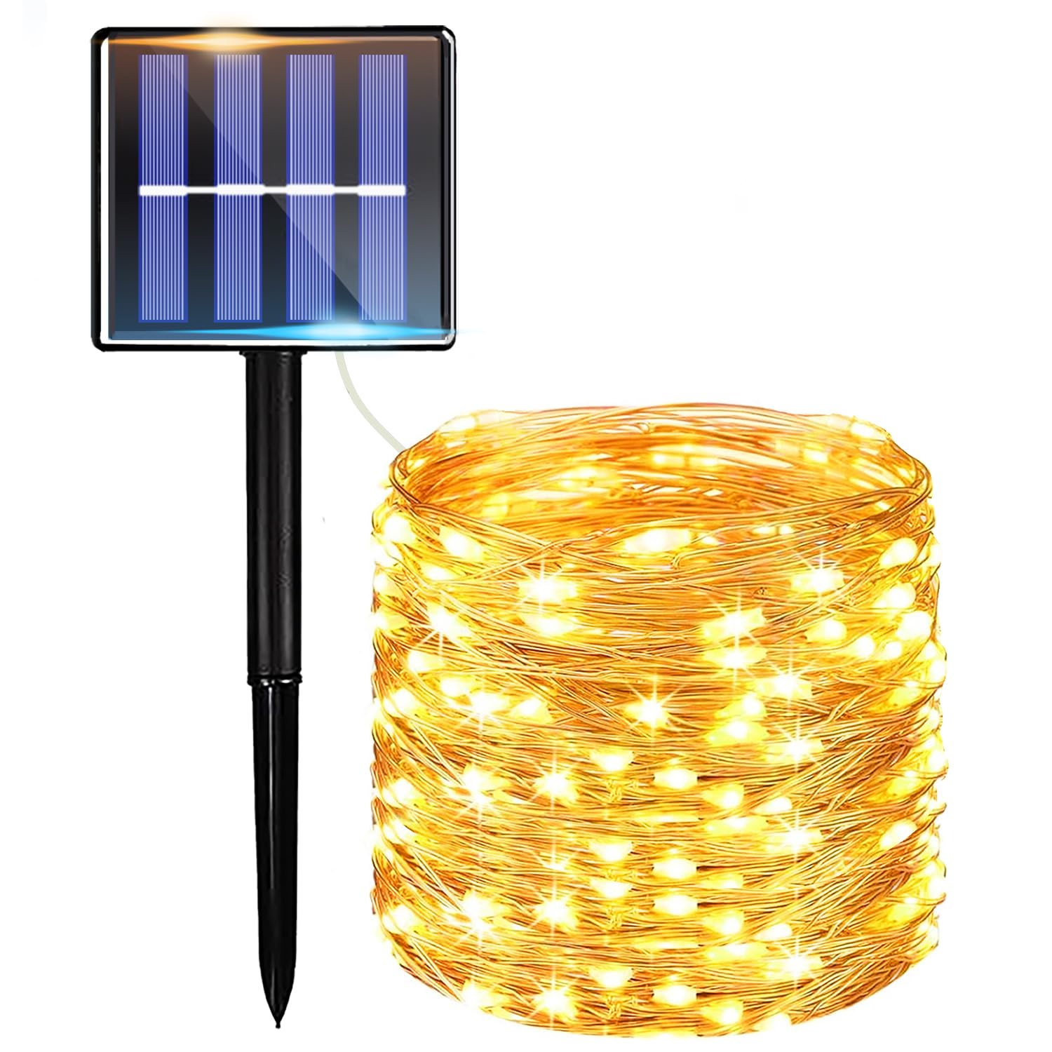 taiyongkang Solar String Lights Outdoor Garden, 15M/49FT 150 LED Solar Fairy Lights Warm White
