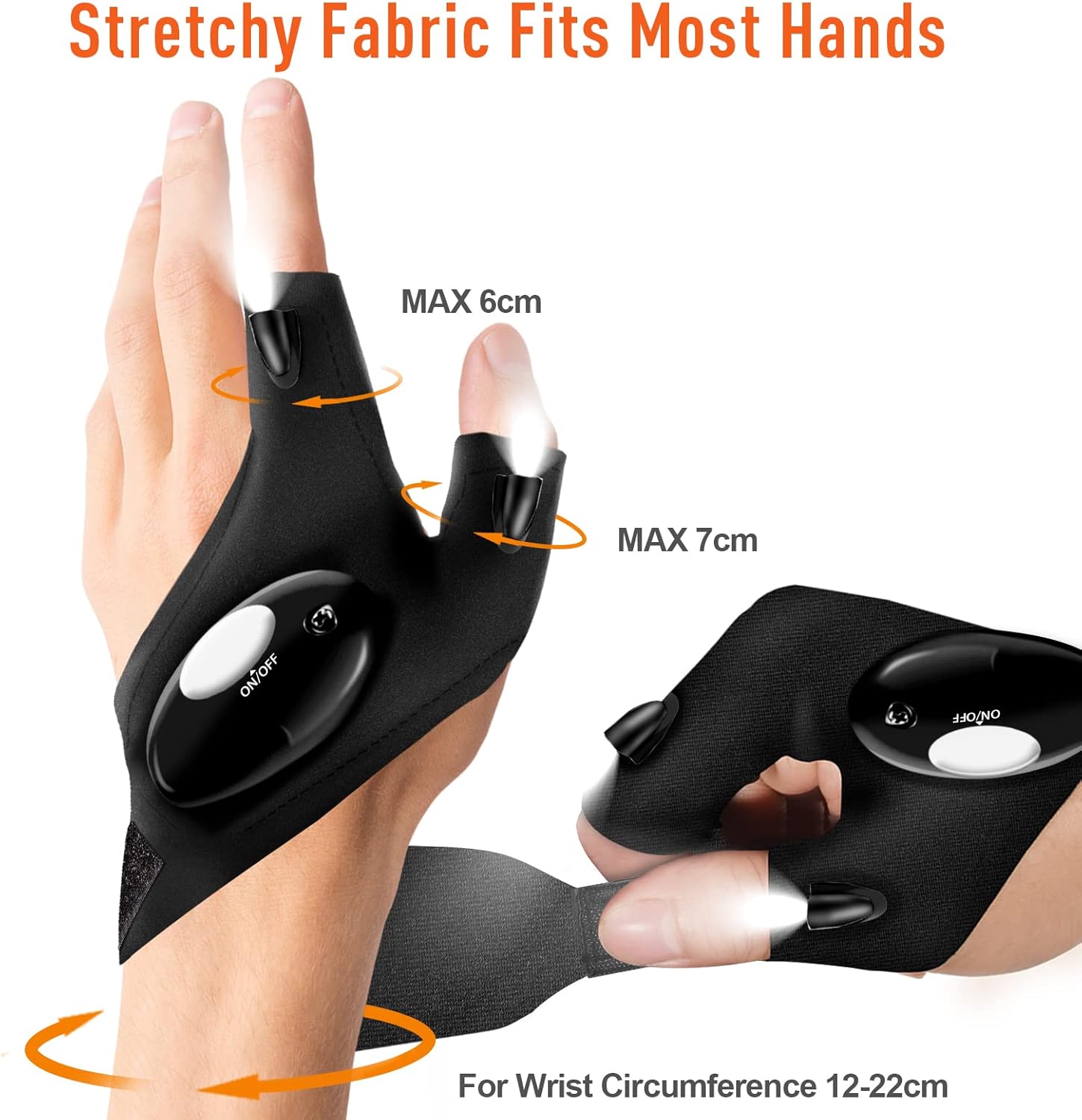 BIIB Regalo Uomo, Guanti con Luce LED Gadget Utili, Idee Regalo Natale Uomo, Compleanno Regalo Anniversario Regali per Lui/Lei, Regalo Festa del Papà - Immagine 3