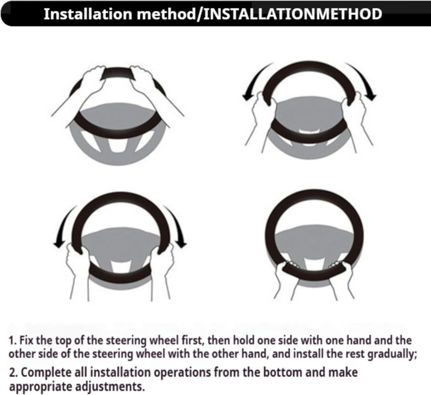 Leather Steering Wheel Cover 15 Inches Car Steering Wheel Cover Stretchy Easy Installation Durable Breathable for GMC Sierra Acadia Terrain Yukon Canyon Accessories -Brown