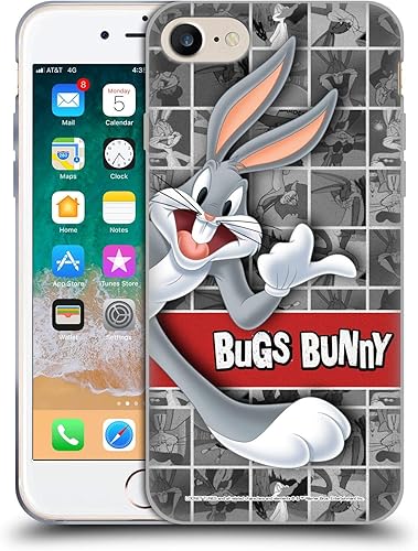 Miniatura 199 de Head Case Designs Funda de gel suave con licencia oficial de Looney Tunes Retro Bugs Bunny compatible con Apple iPhone 11 Pro Max Retro,Blanco y