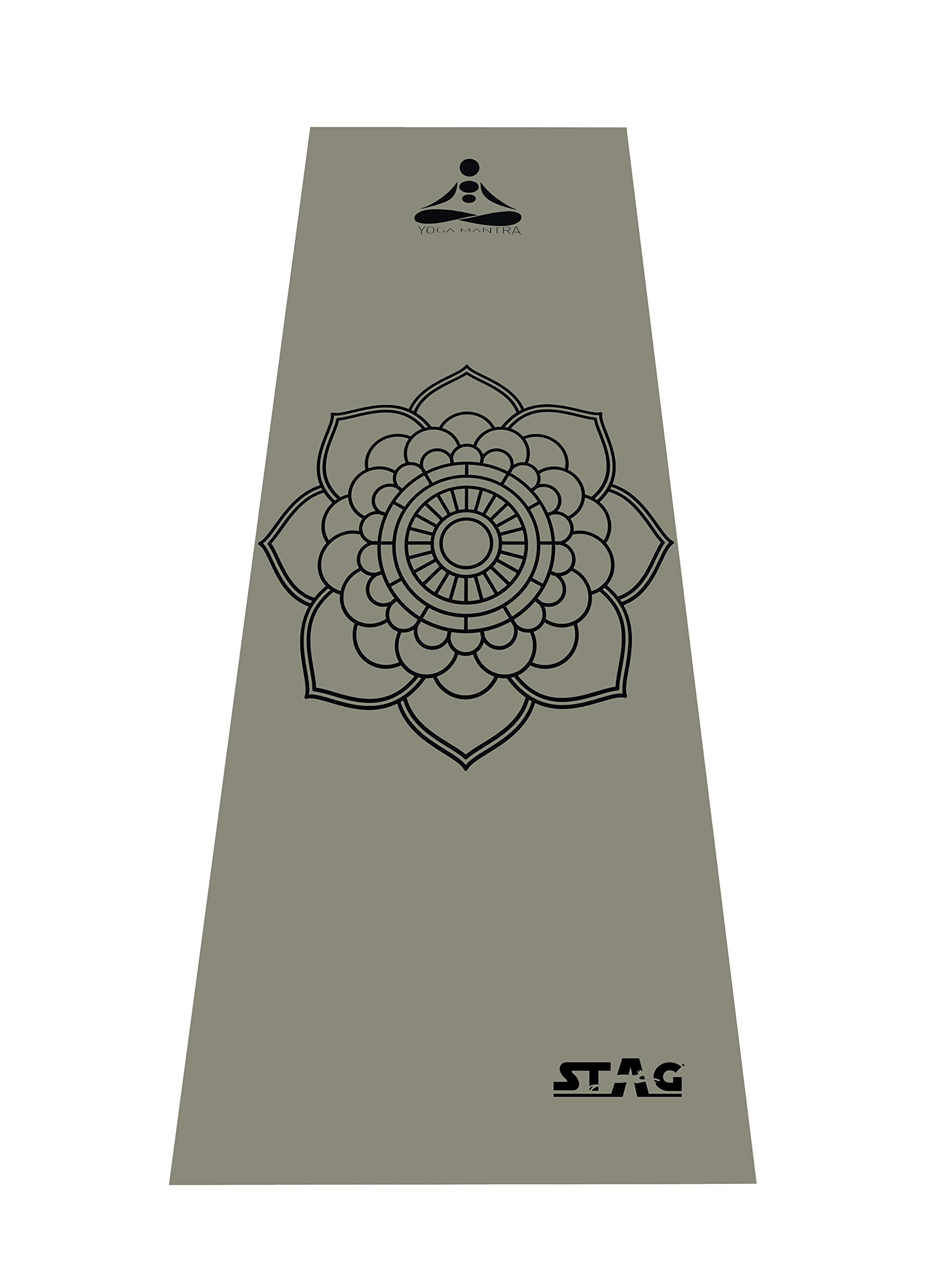 Stag Designer Yoga Mat, 4mm (Grey/Black) (B07M9MYCLQ) Amazon Price History, Amazon Price Tracker