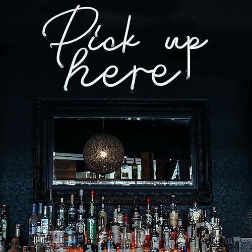 LIYUNEON Letreros de neón, luces LED de neón de color blanco con alimentación USB, letreros para decoración de pared, tiendas de salones de