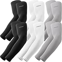 Vista 7 de YQXCC 6 pares de mangas de brazo para hombres y mujeres UPF 50 Protección solar UV refrescante Mangas de compresión deportivas